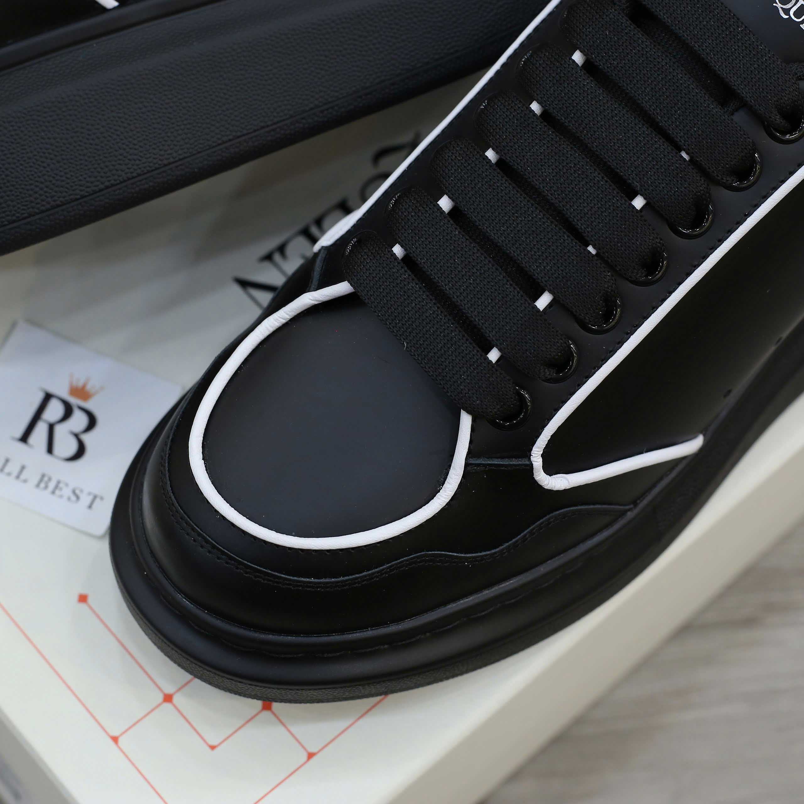 Giày Alexander McQueen Oversized ‘Black White’ Piping Best Quality