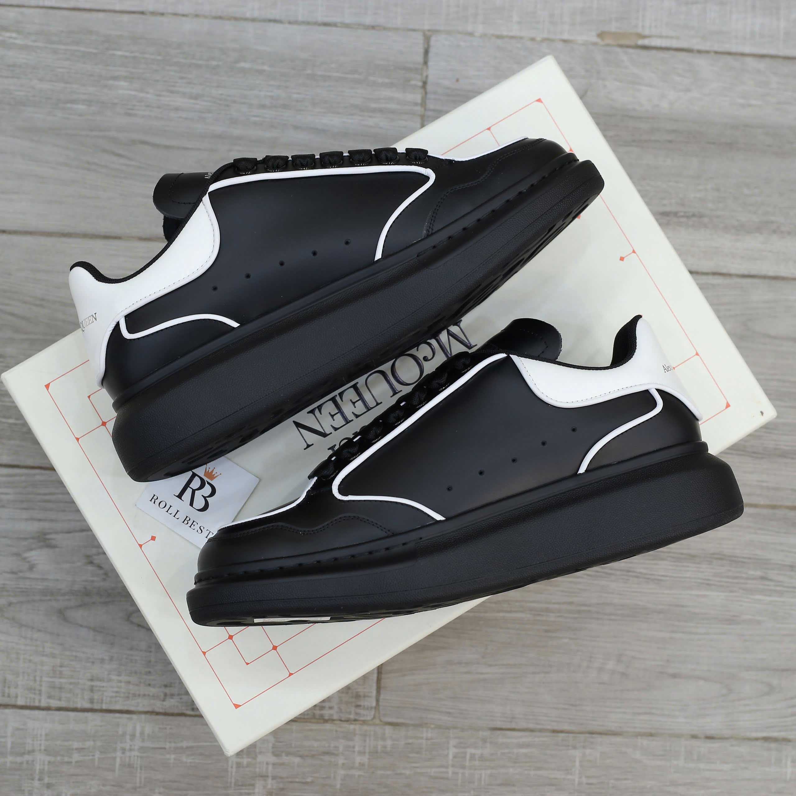 Giày Alexander McQueen Oversized ‘Black White’ Piping Best Quality