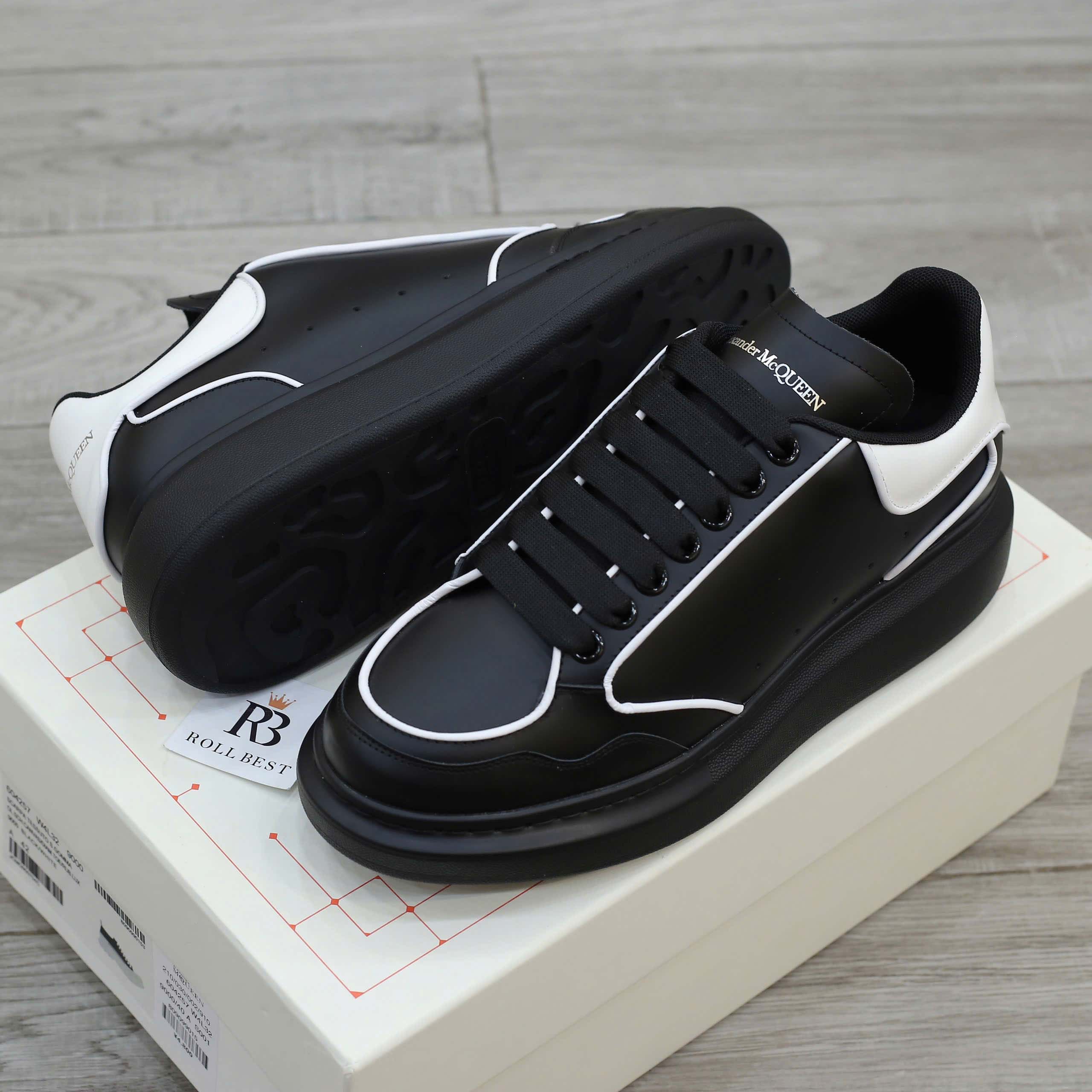 Giày Alexander McQueen Oversized ‘Black White’ Piping Best Quality