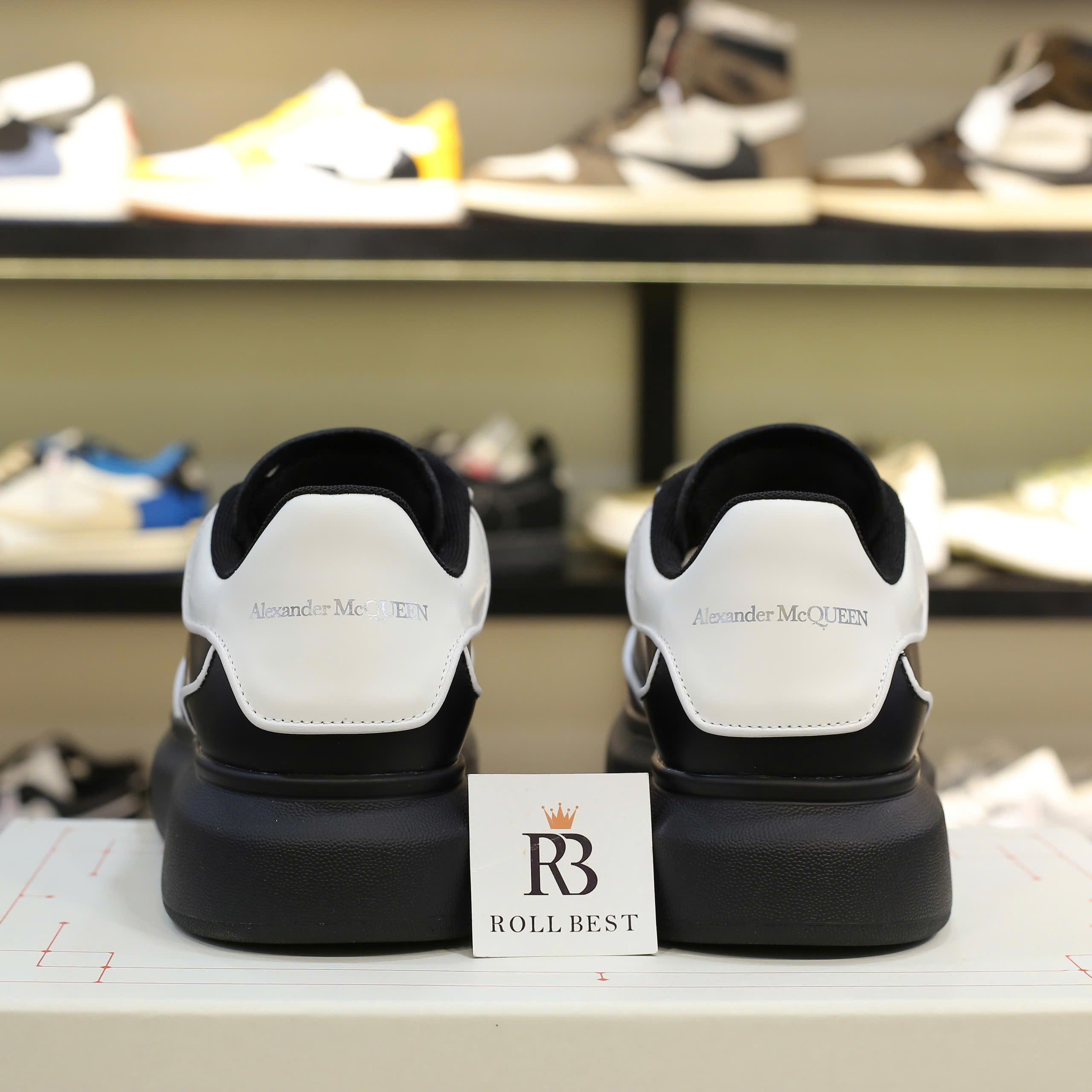 Giày Alexander McQueen Oversized ‘Black White’ Piping Best Quality