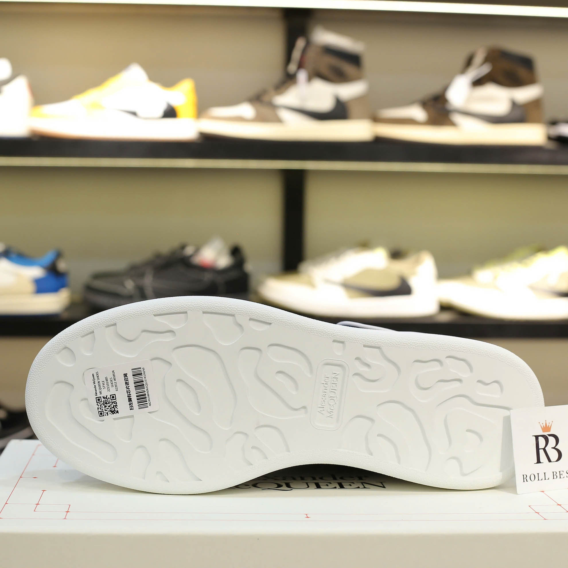 Giày Alexander McQueen Oversized Blue Exaggerated Suede Best Quality