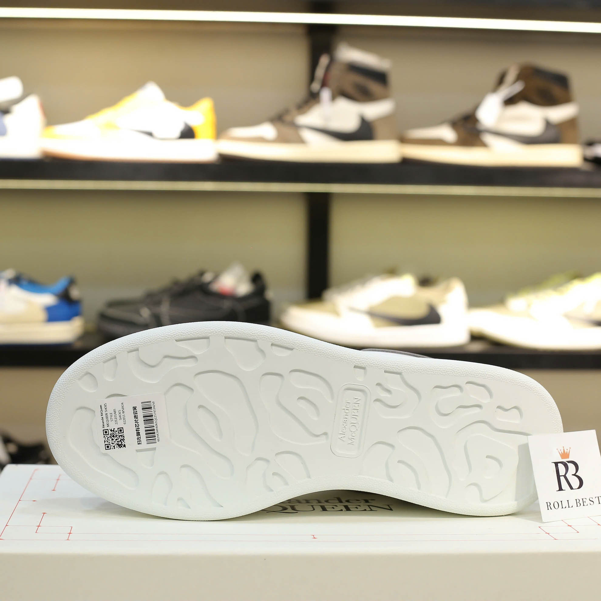 Giày Alexander McQueen Oversized Grey White Black Suede Best Quality