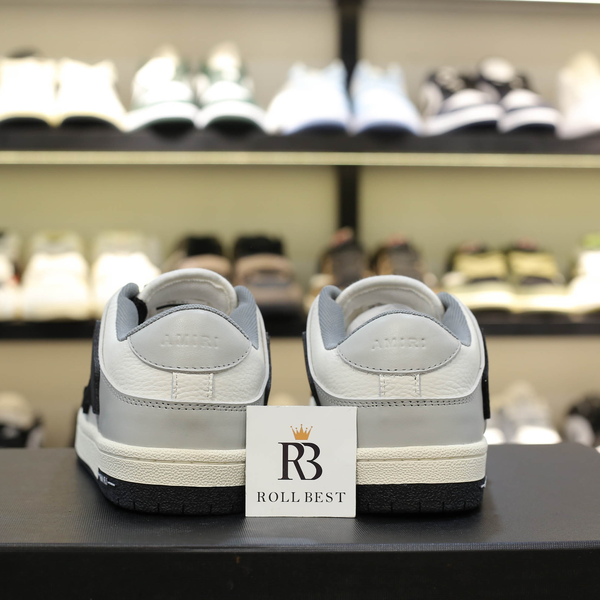 Giày Amiri Skel Low Top White Light Grey Black Best Quality