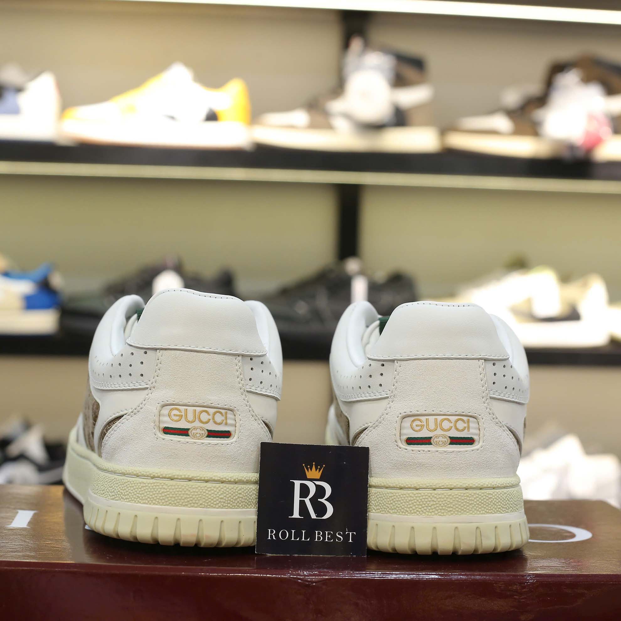 Giày Gucci Re-web Trainer 'White' Sneaker