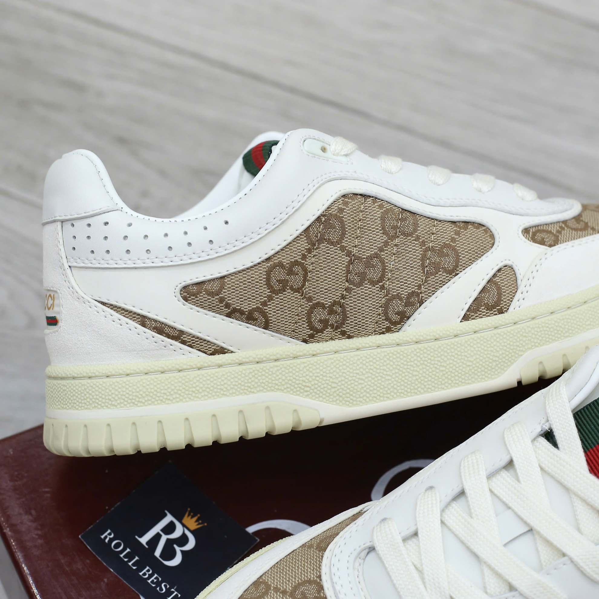 Giày Gucci Re-web Trainer 'White' Sneaker