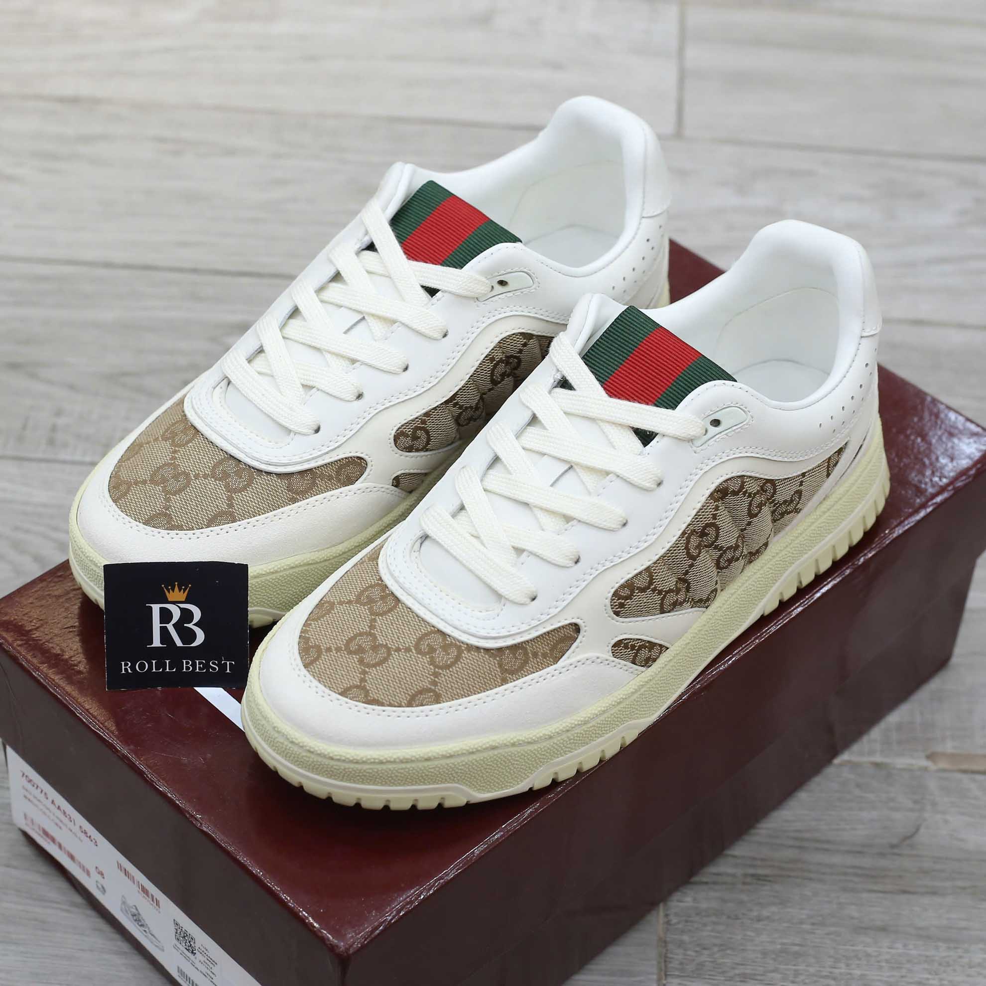 Giày Gucci Re-web Trainer 'White' Sneaker