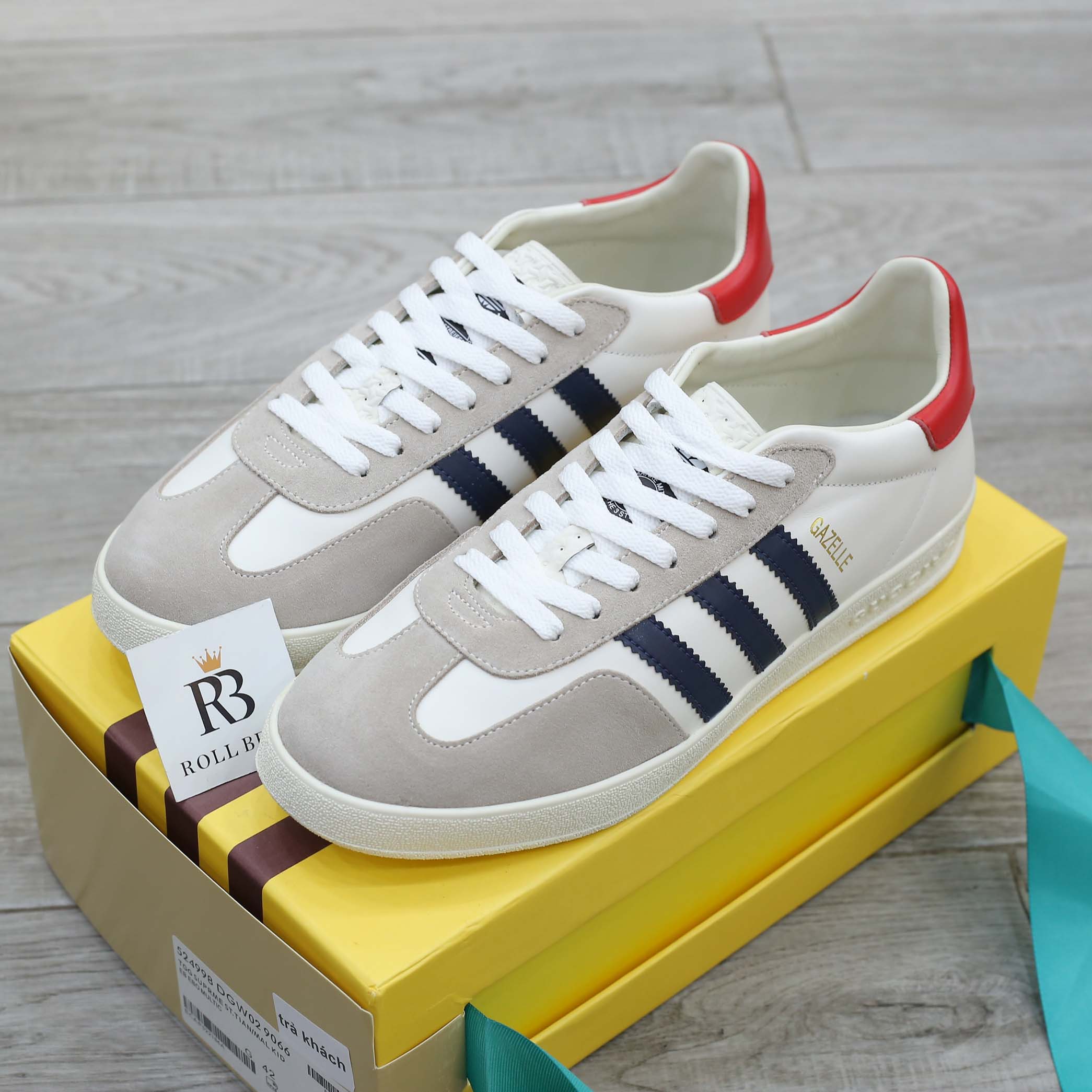 Giày Gucci x Adidas Women’s Gazelle ‘White’ Best Quality