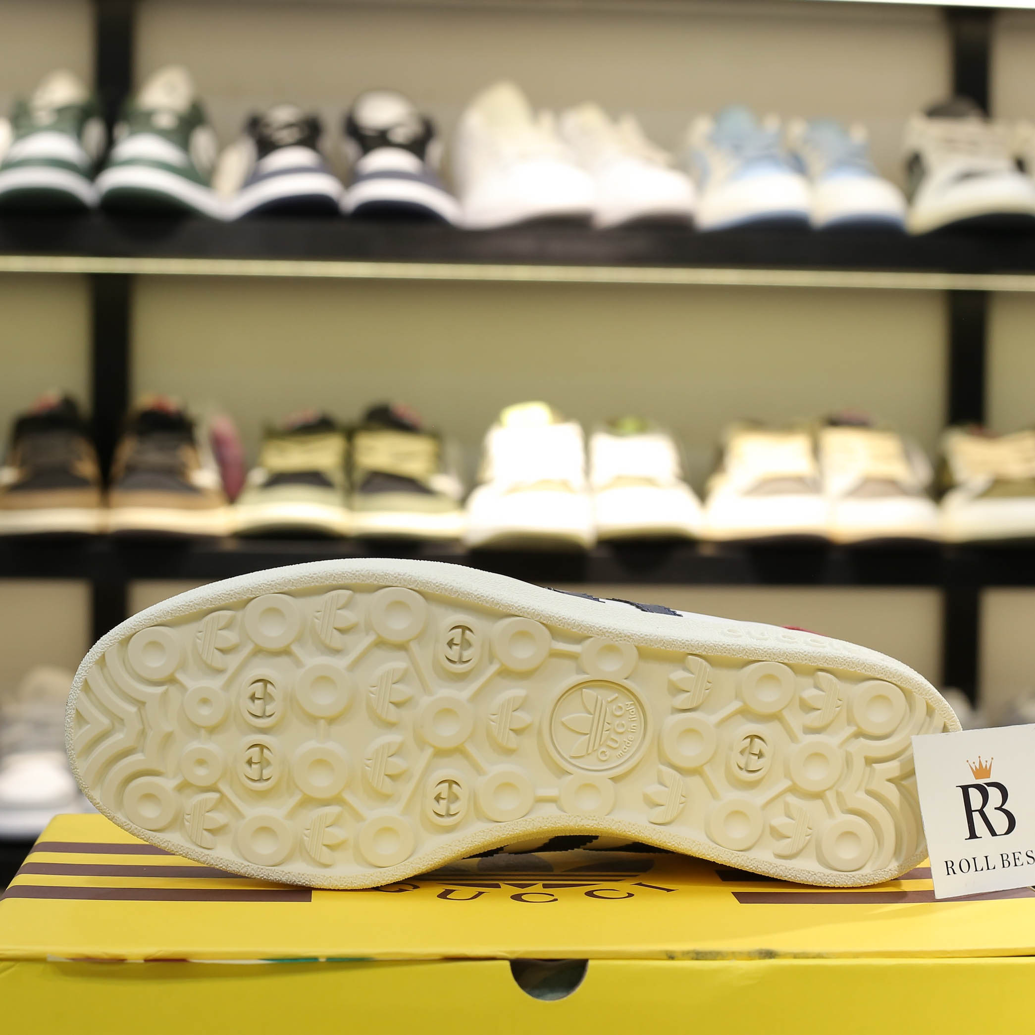 Giày Gucci x Adidas Women’s Gazelle ‘White’ Best Quality