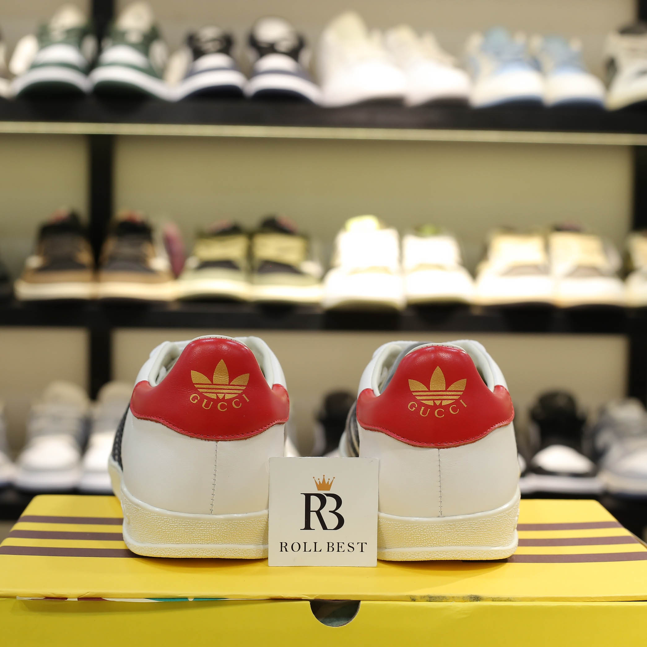 Giày Gucci x Adidas Women’s Gazelle ‘White’ Best Quality