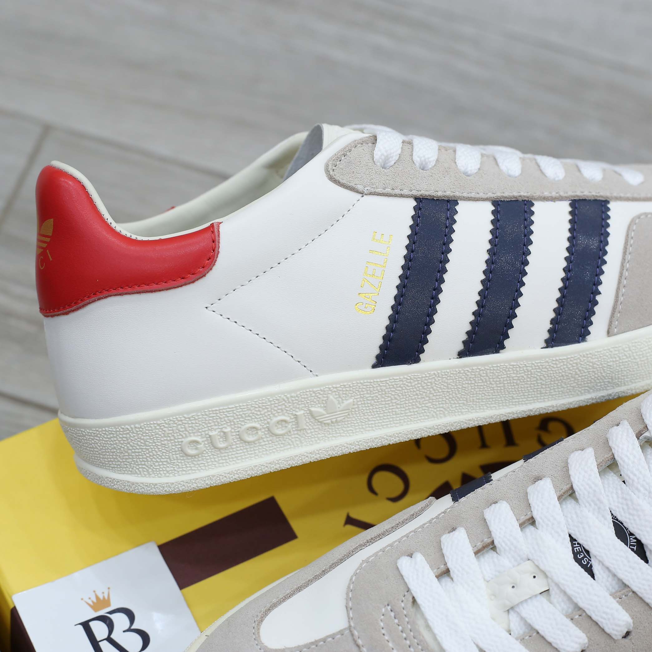 Giày Gucci x Adidas Women’s Gazelle ‘White’ Best Quality