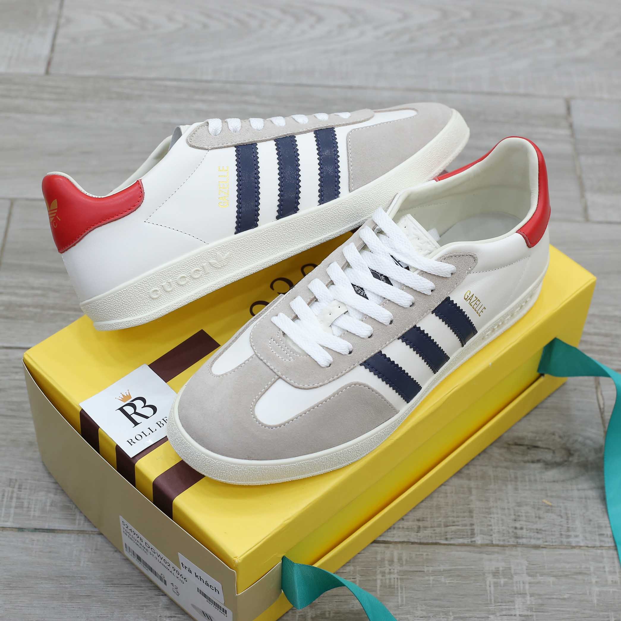 Giày Gucci x Adidas Women’s Gazelle ‘White’ Best Quality