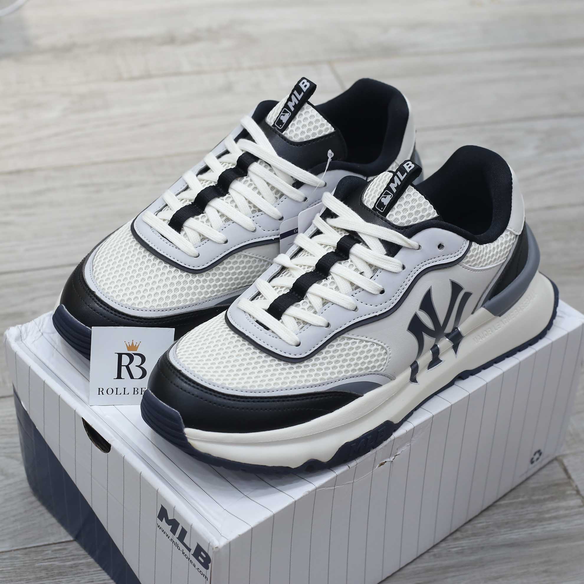 Giày MLB Chunky Runner NY ‘Black White’ Beat Quality