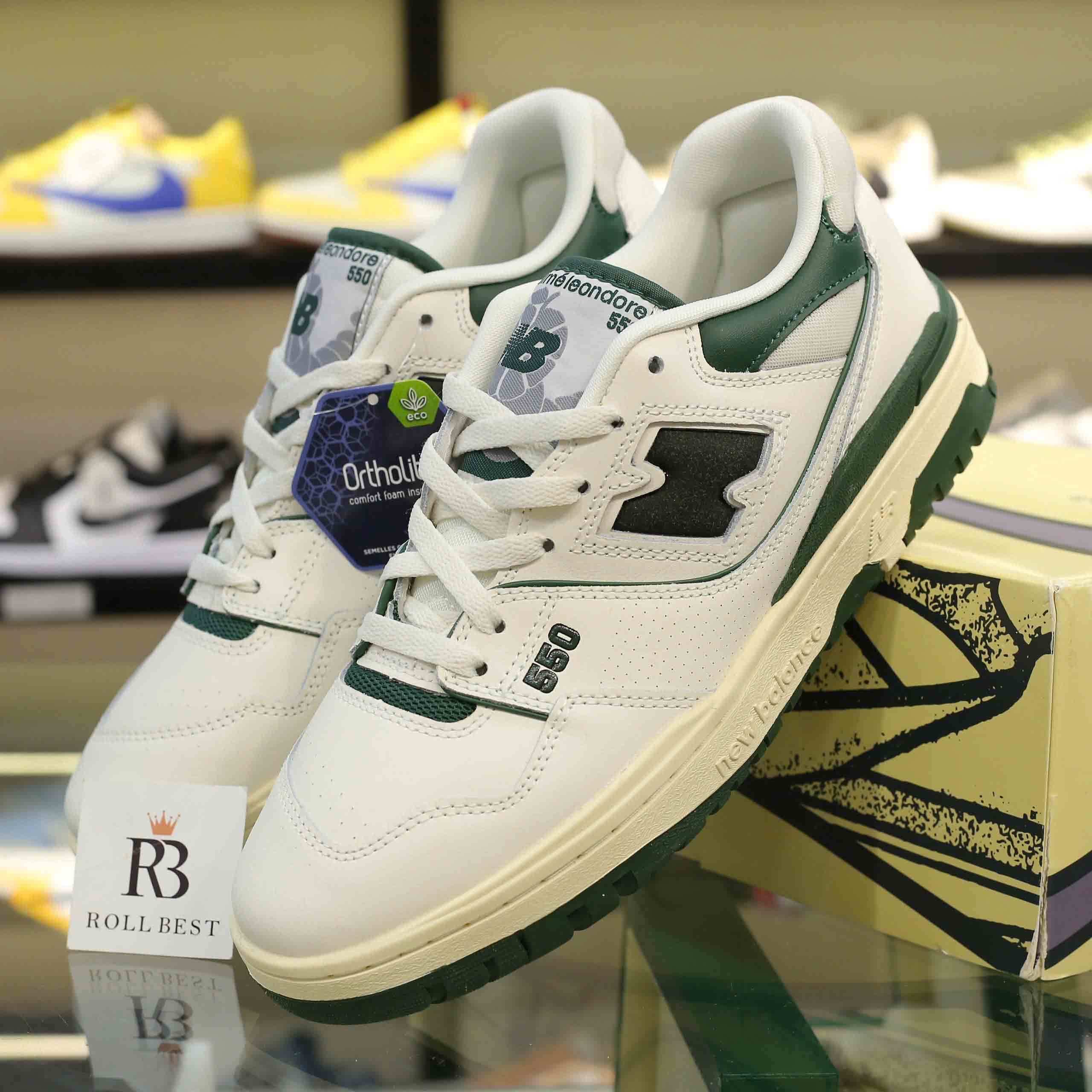 Giày New Balance Aimé Leon Dore x 550 Evergreen Best Quality