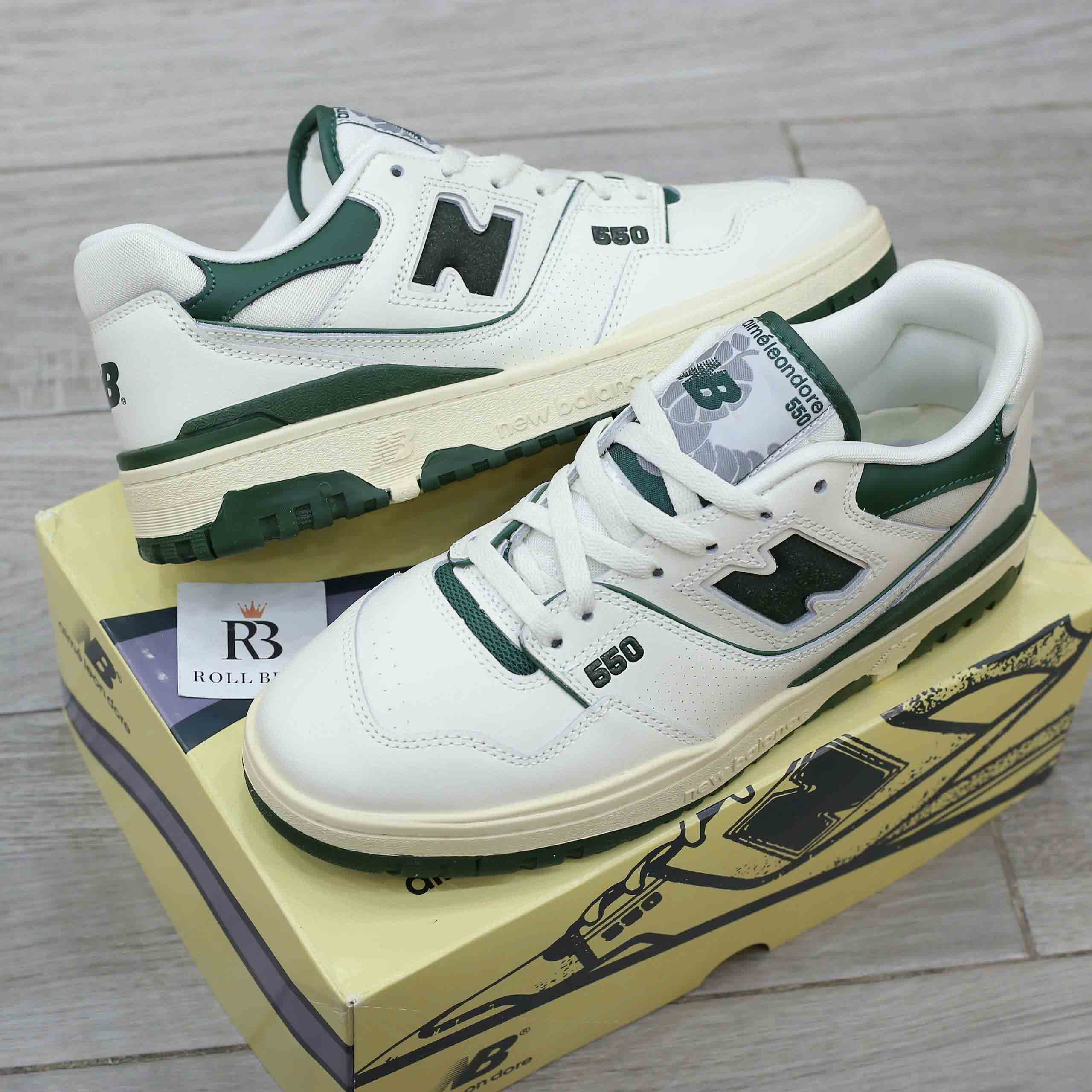 Giày New Balance Aimé Leon Dore x 550 Evergreen Best Quality