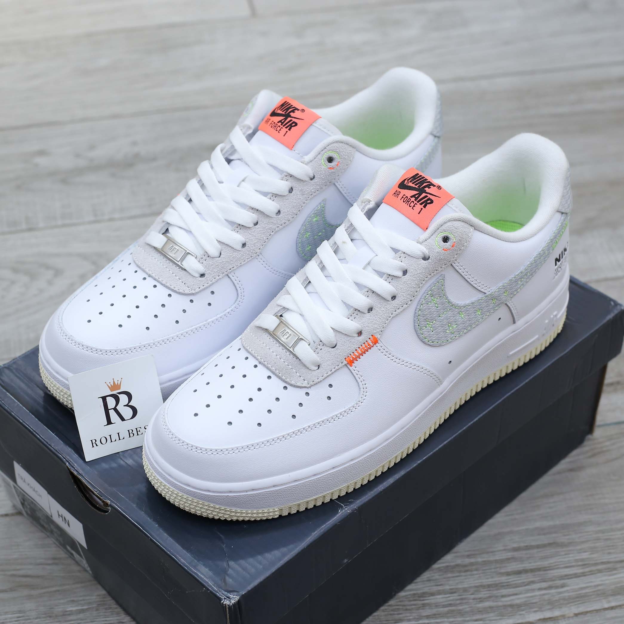 Giày Nike Air Force 1 Low Just Do It White Stitch Best Quality
