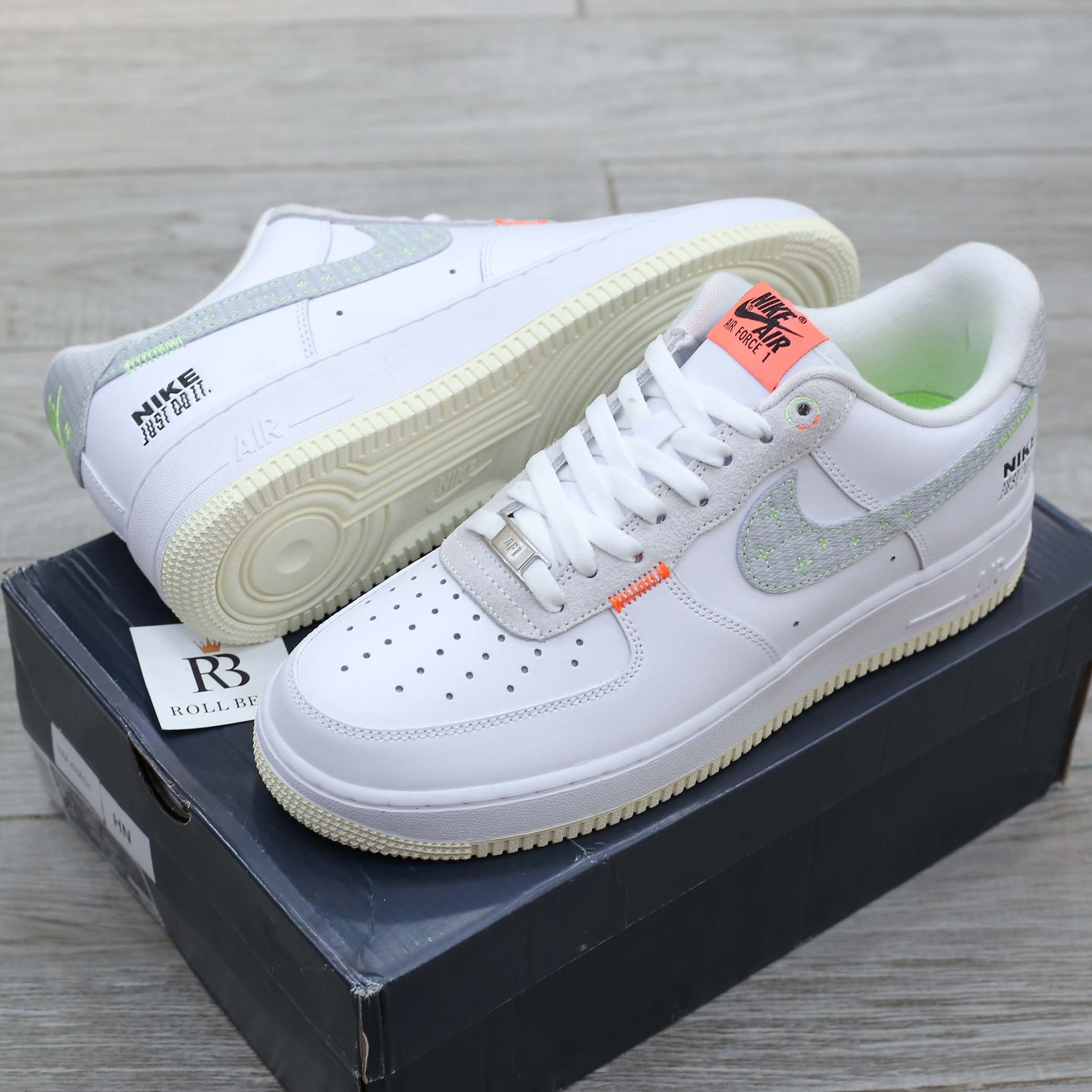 Giày Nike Air Force 1 Low Just Do It White Stitch Best Quality