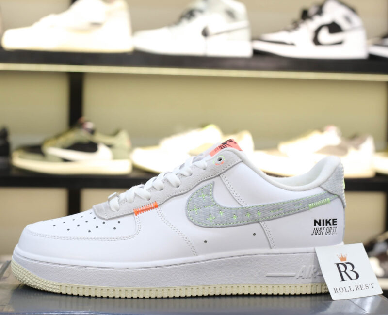 Giày Nike Air Force 1 Low Just Do It White Stitch Best Quality