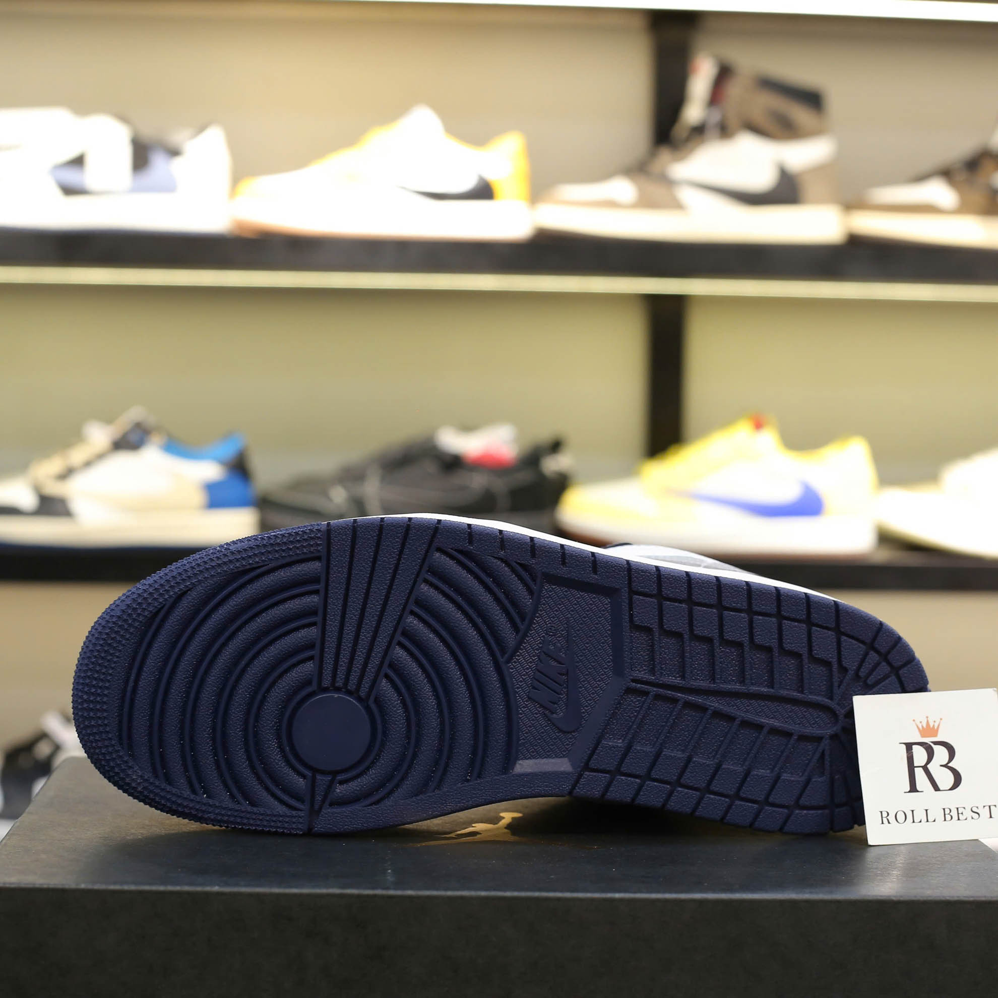 Giày Nike Air Jordan 1 Low ‘Midnight Navy Wolf Grey’ Best Quality