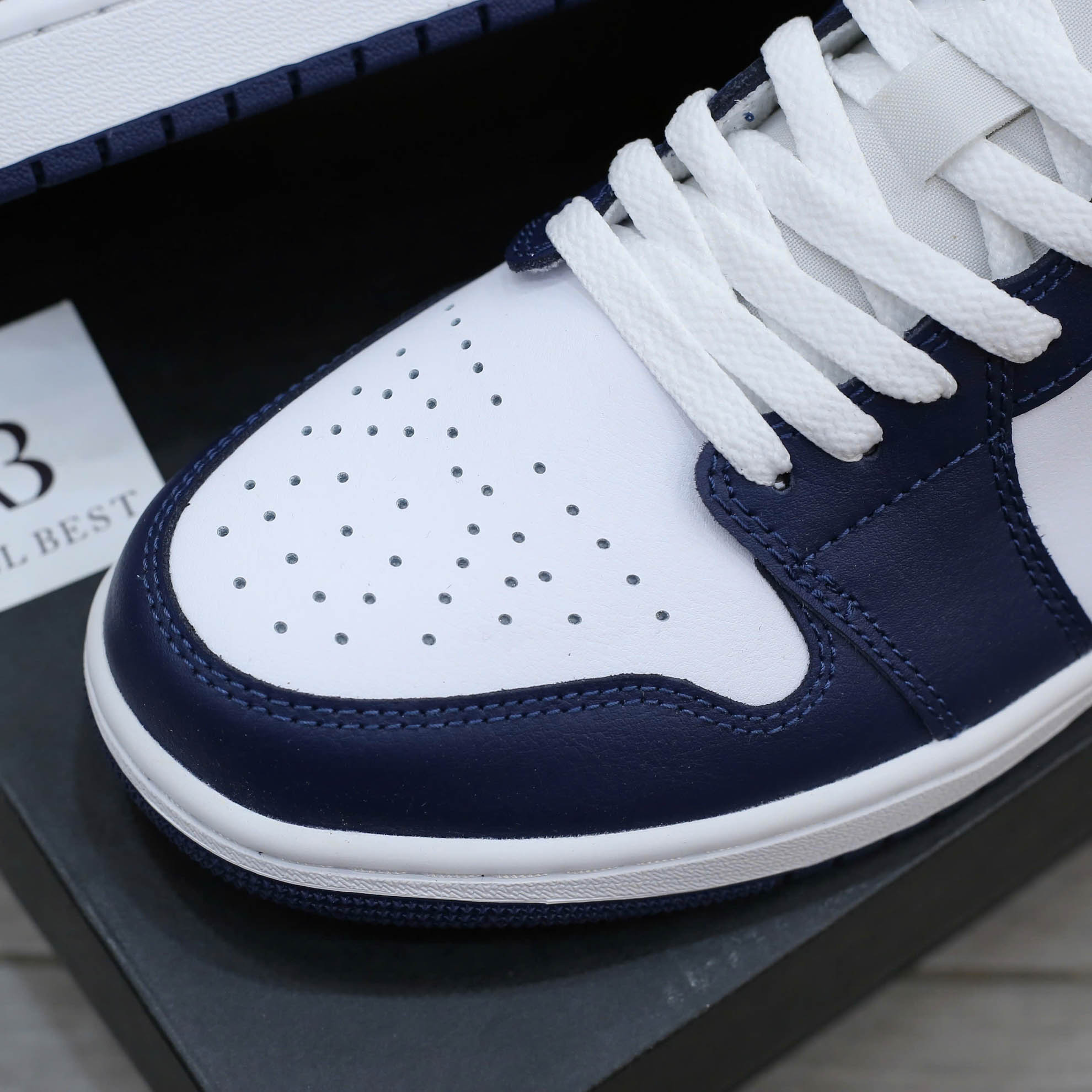 Giày Nike Air Jordan 1 Low ‘Midnight Navy Wolf Grey’ Best Quality