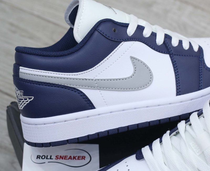 Giày Nike Air Jordan 1 Low ‘Midnight Navy Wolf Grey’ Like Auth