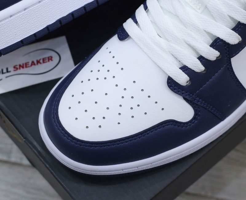 Giày Nike Air Jordan 1 Low ‘Midnight Navy Wolf Grey’ Like Auth