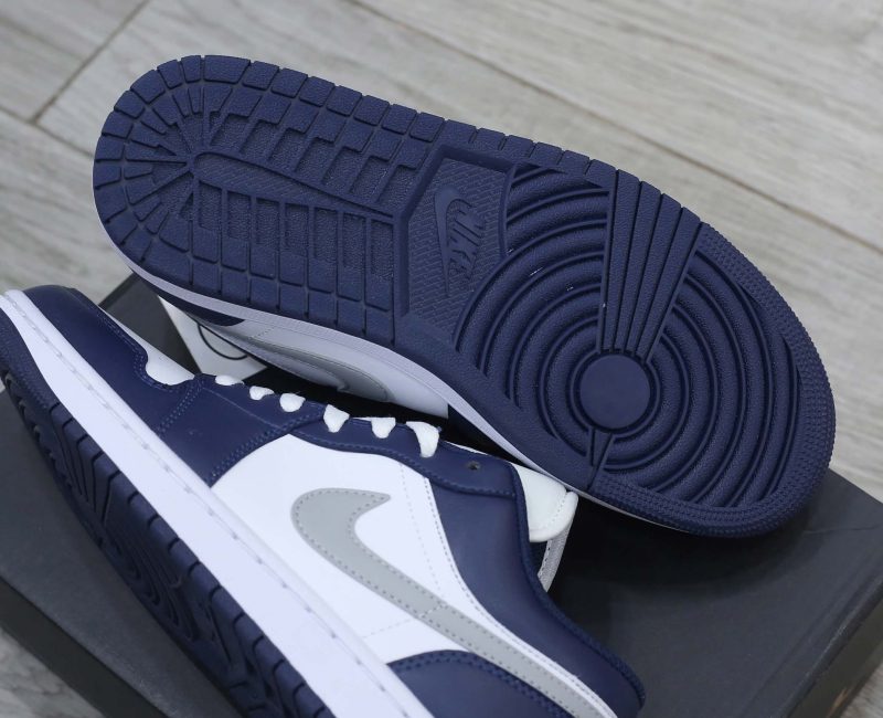 Giày Nike Air Jordan 1 Low ‘Midnight Navy Wolf Grey’ Like Auth