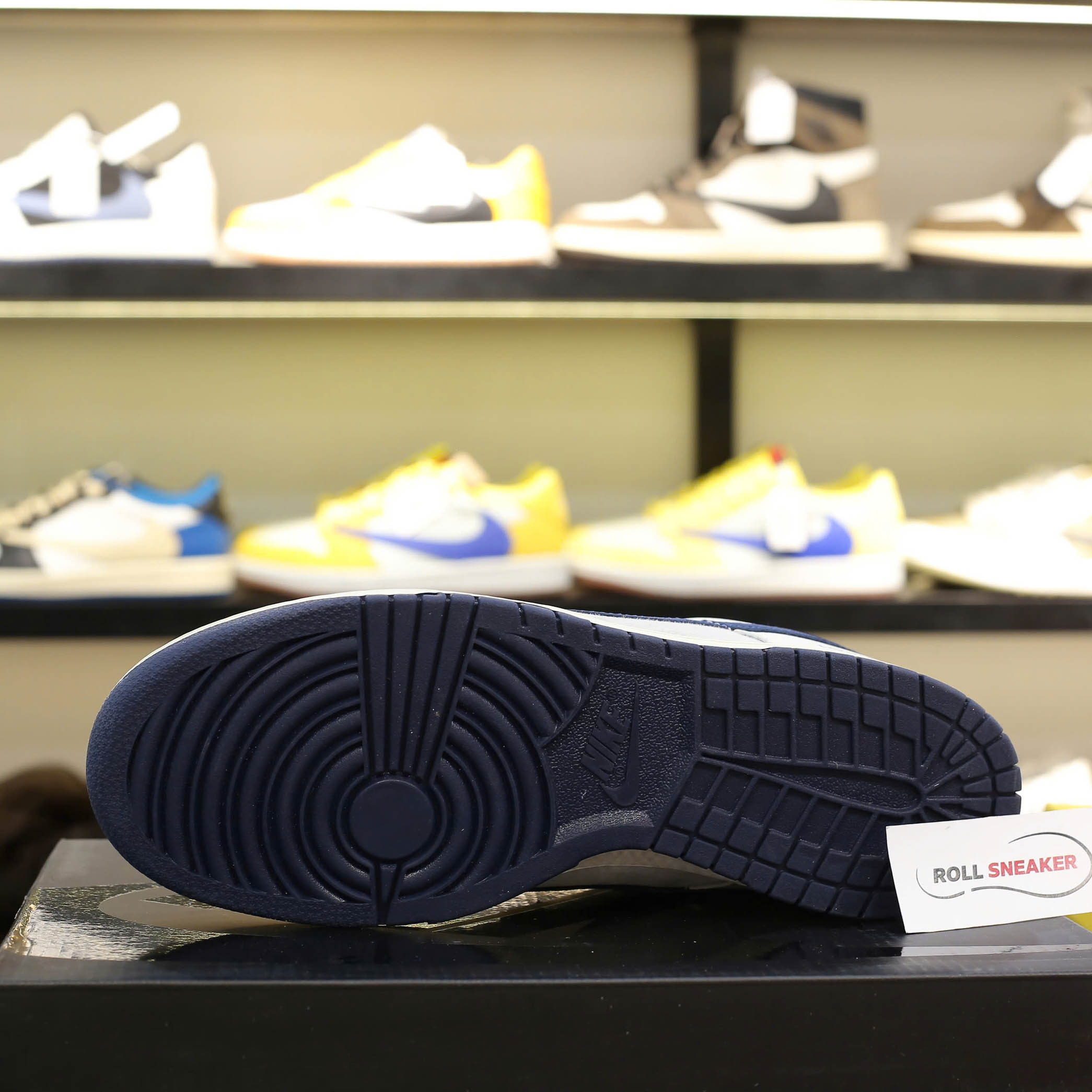 Giày Nike SB Dunk Low x Louis Vuitton Grey Blue Red Like Auth