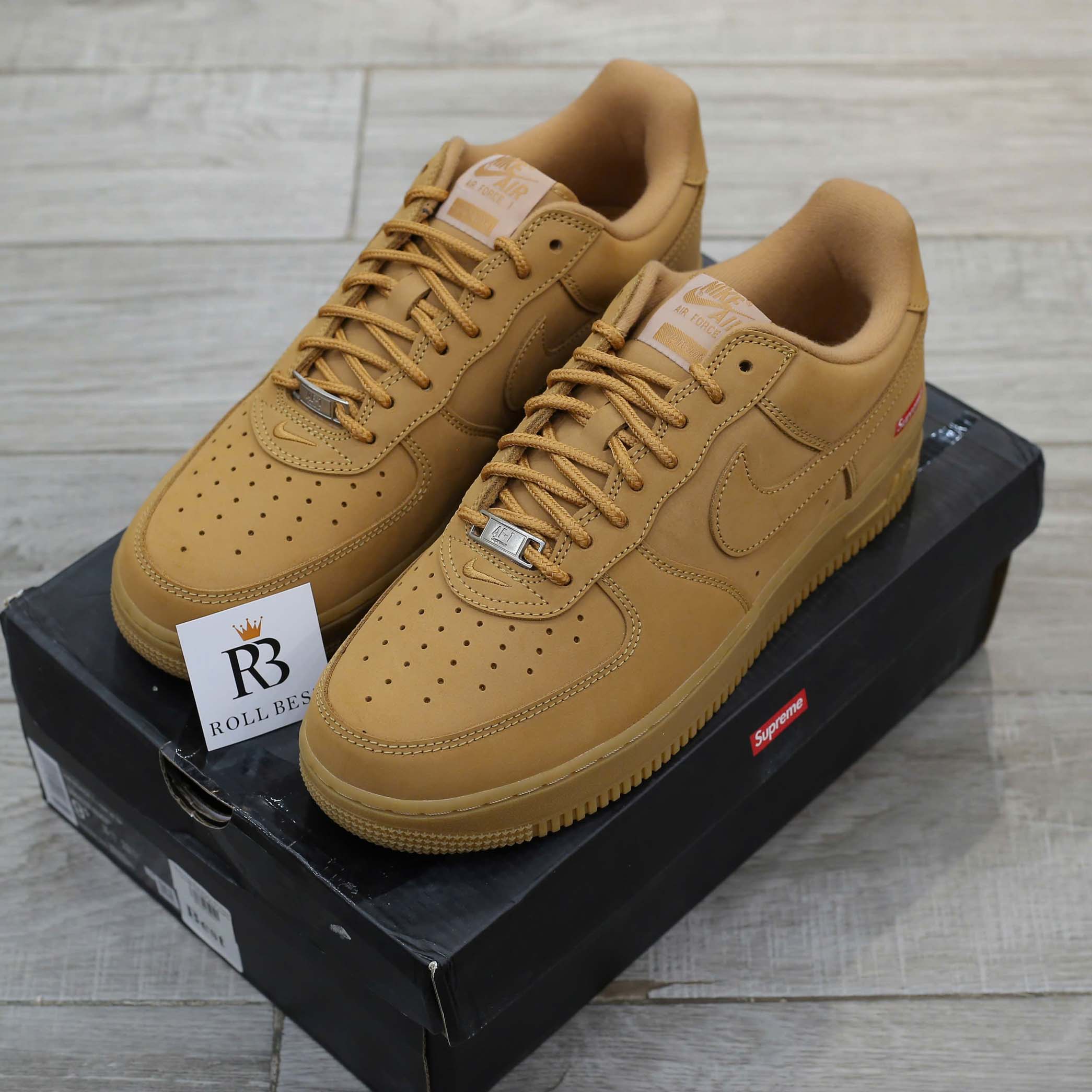 Giày Nike Supreme x Air Force 1 Low SP 'Wheat' Best Quality