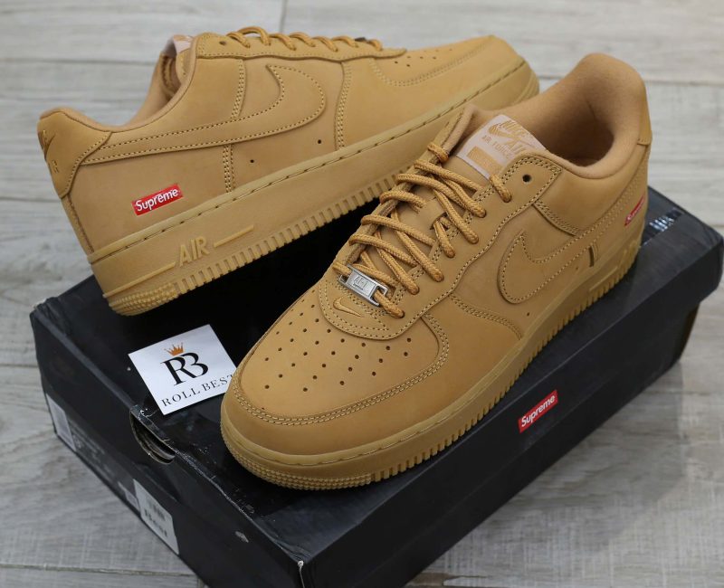 Giày Nike Supreme x Air Force 1 Low SP 'Wheat' Best Quality