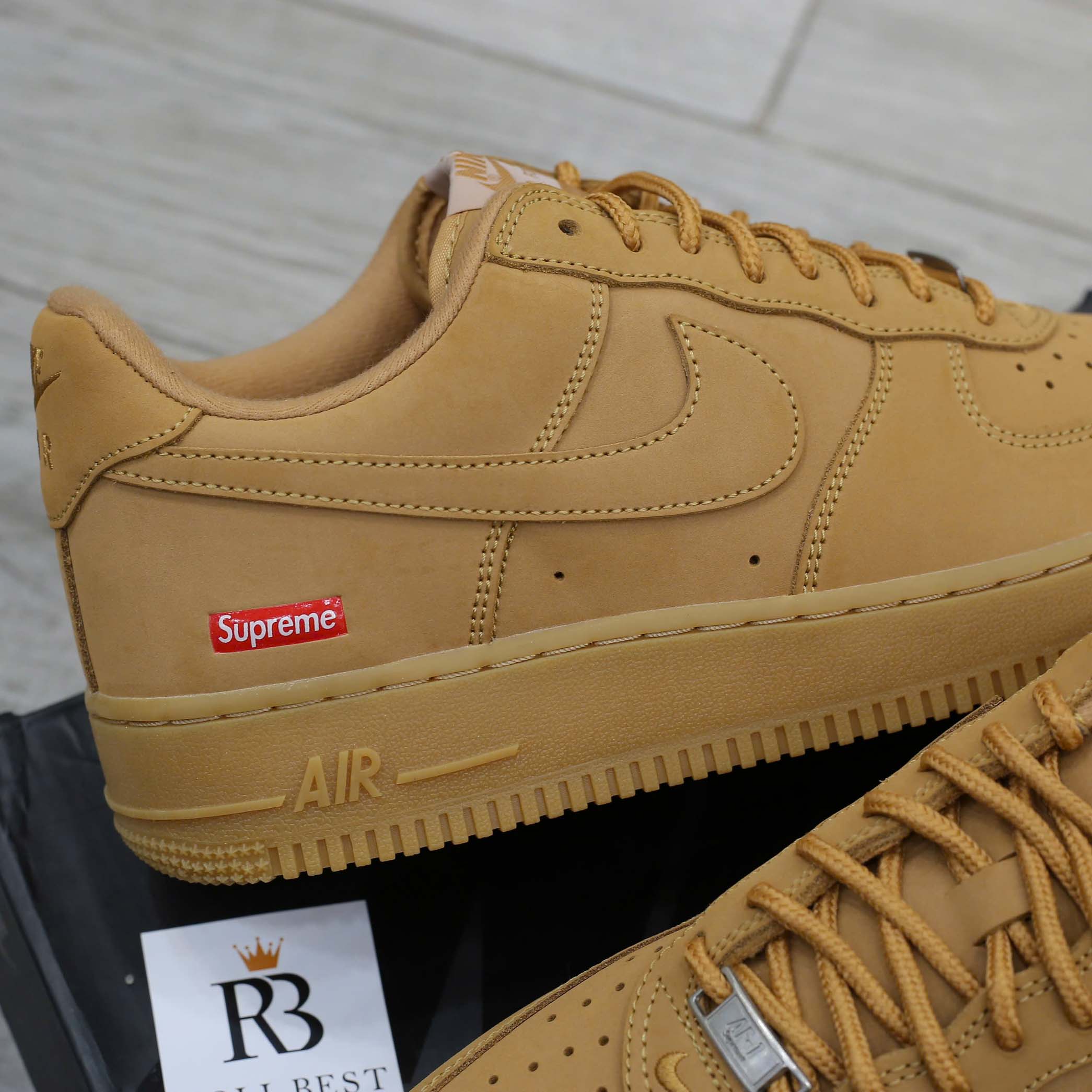Giày Nike Supreme x Air Force 1 Low SP 'Wheat' Best Quality