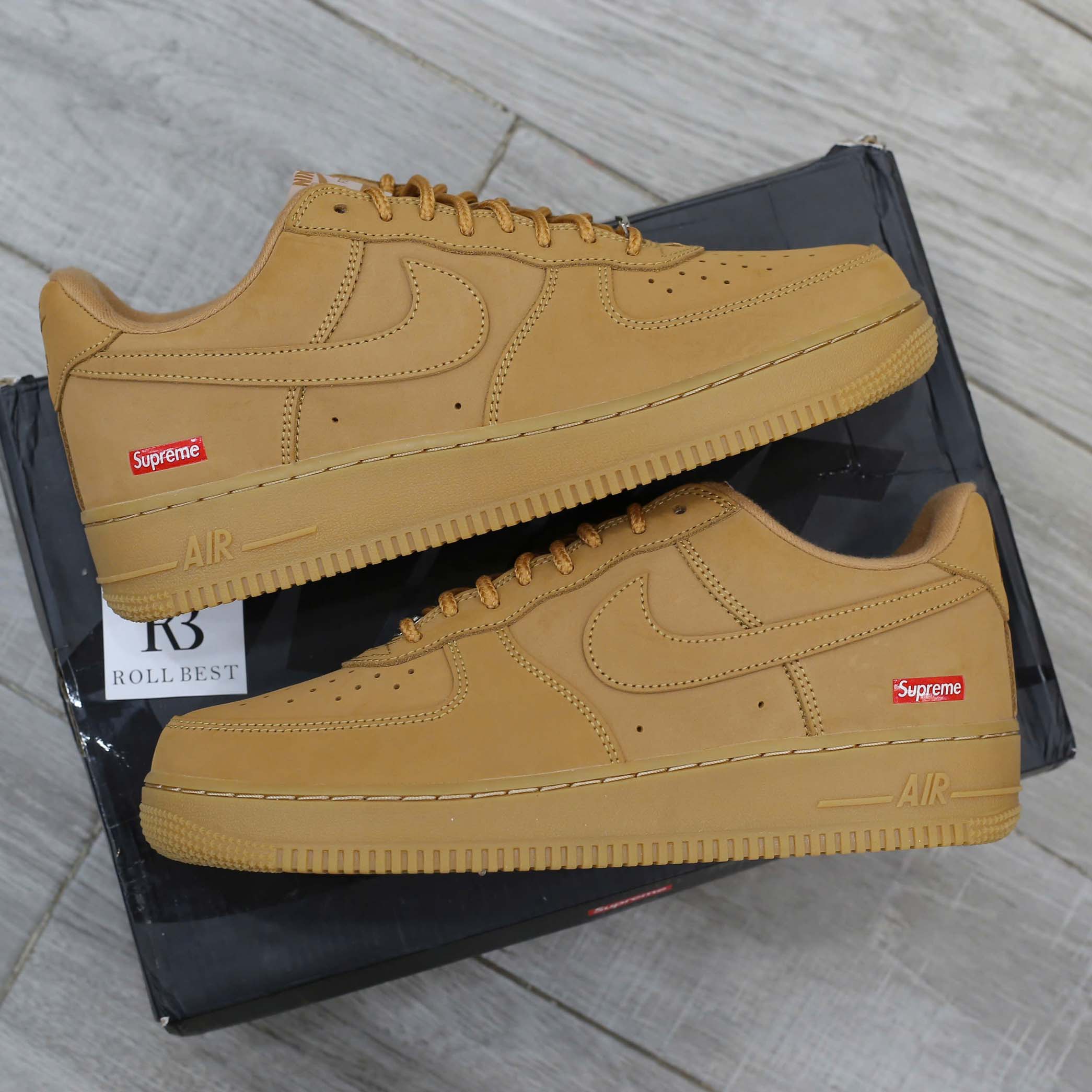 Giày Nike Supreme x Air Force 1 Low SP 'Wheat' Best Quality