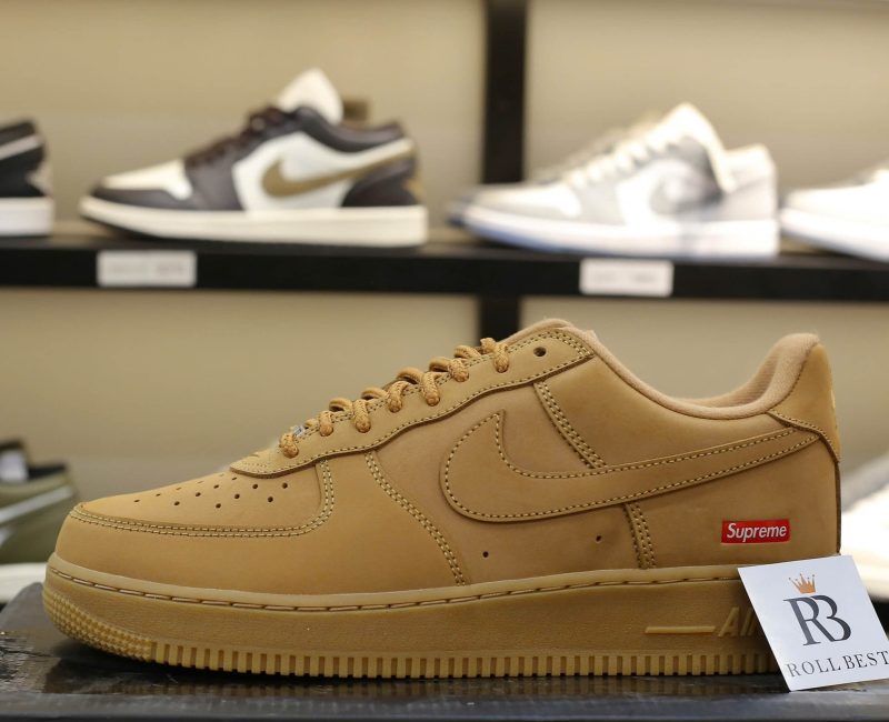 Giày Nike Supreme x Air Force 1 Low SP 'Wheat' Best Quality
