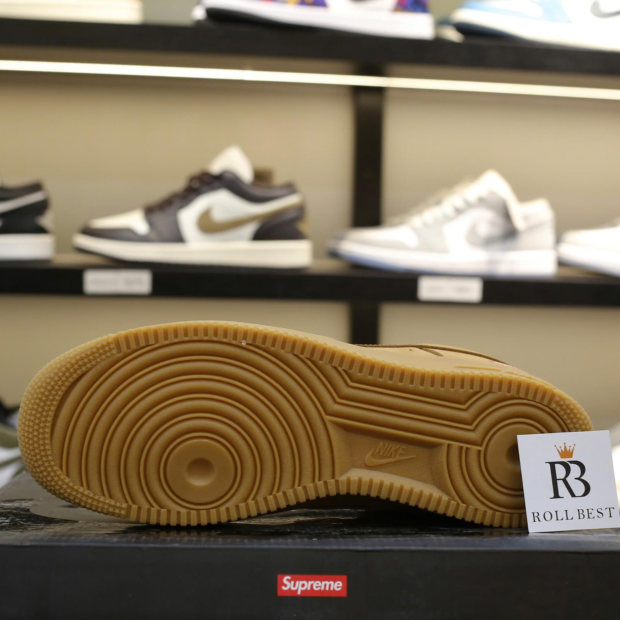 Giày Nike Supreme x Air Force 1 Low SP 'Wheat' Best Quality