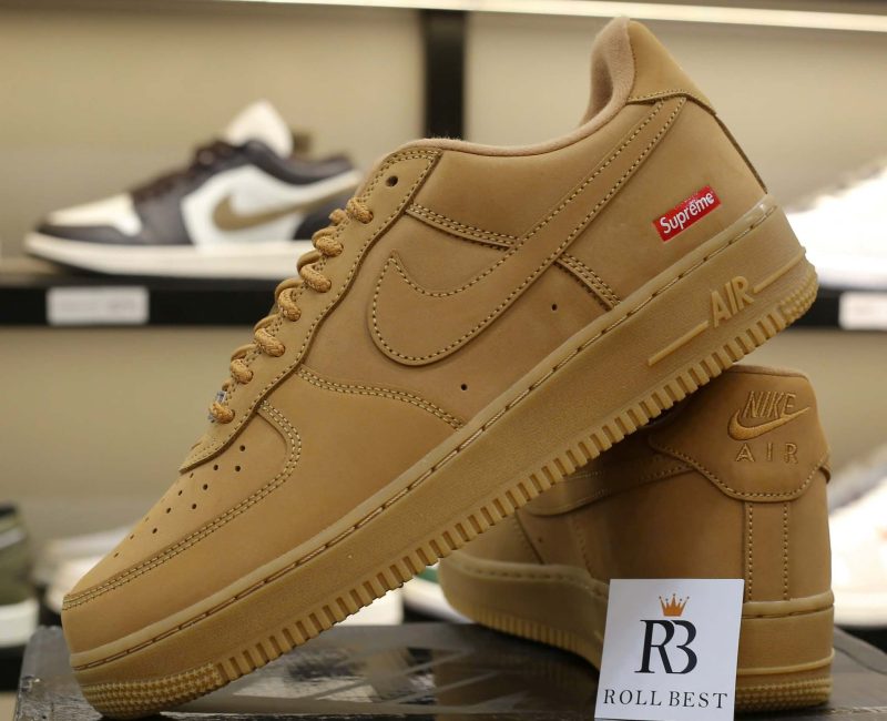 Giày Nike Supreme x Air Force 1 Low SP 'Wheat' Best Quality