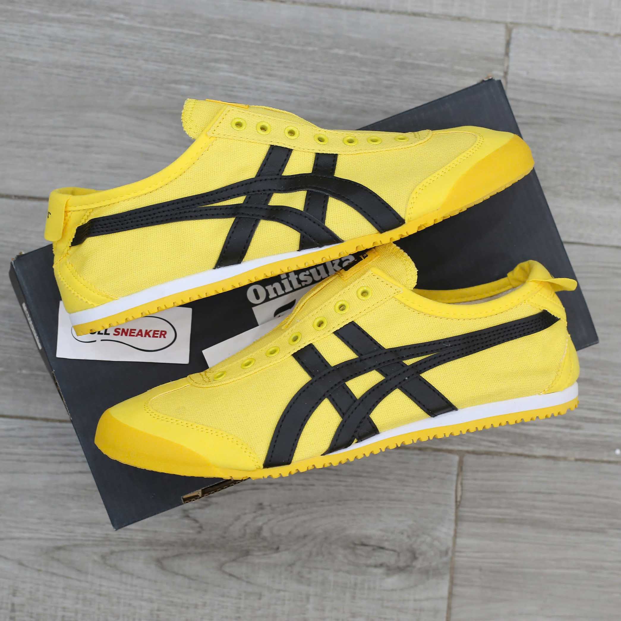 Giày Onitsuka Tiger Mexico 66 Slip-On Tai-Chi Yellow Black Like Auth