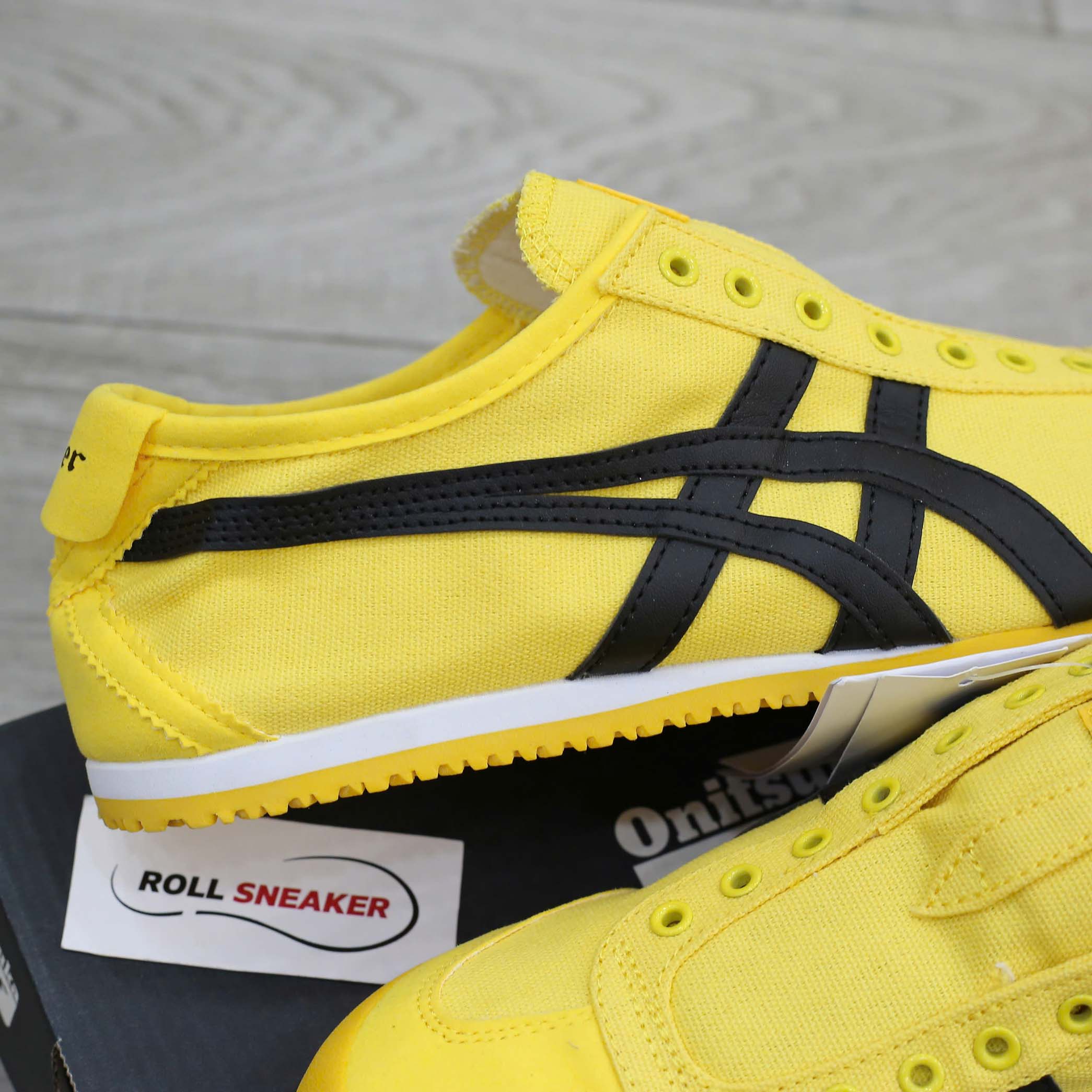 Giày Onitsuka Tiger Mexico 66 Slip-On Tai-Chi Yellow Black Like Auth