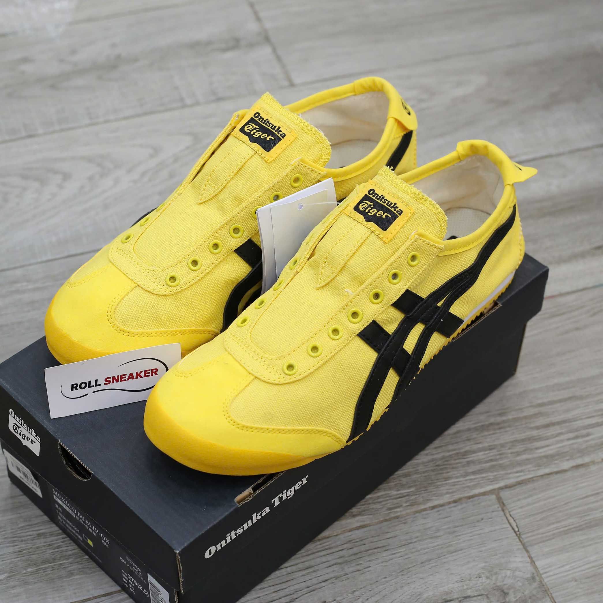 Giày Onitsuka Tiger Mexico 66 Slip-On Tai-Chi Yellow Black Like Auth