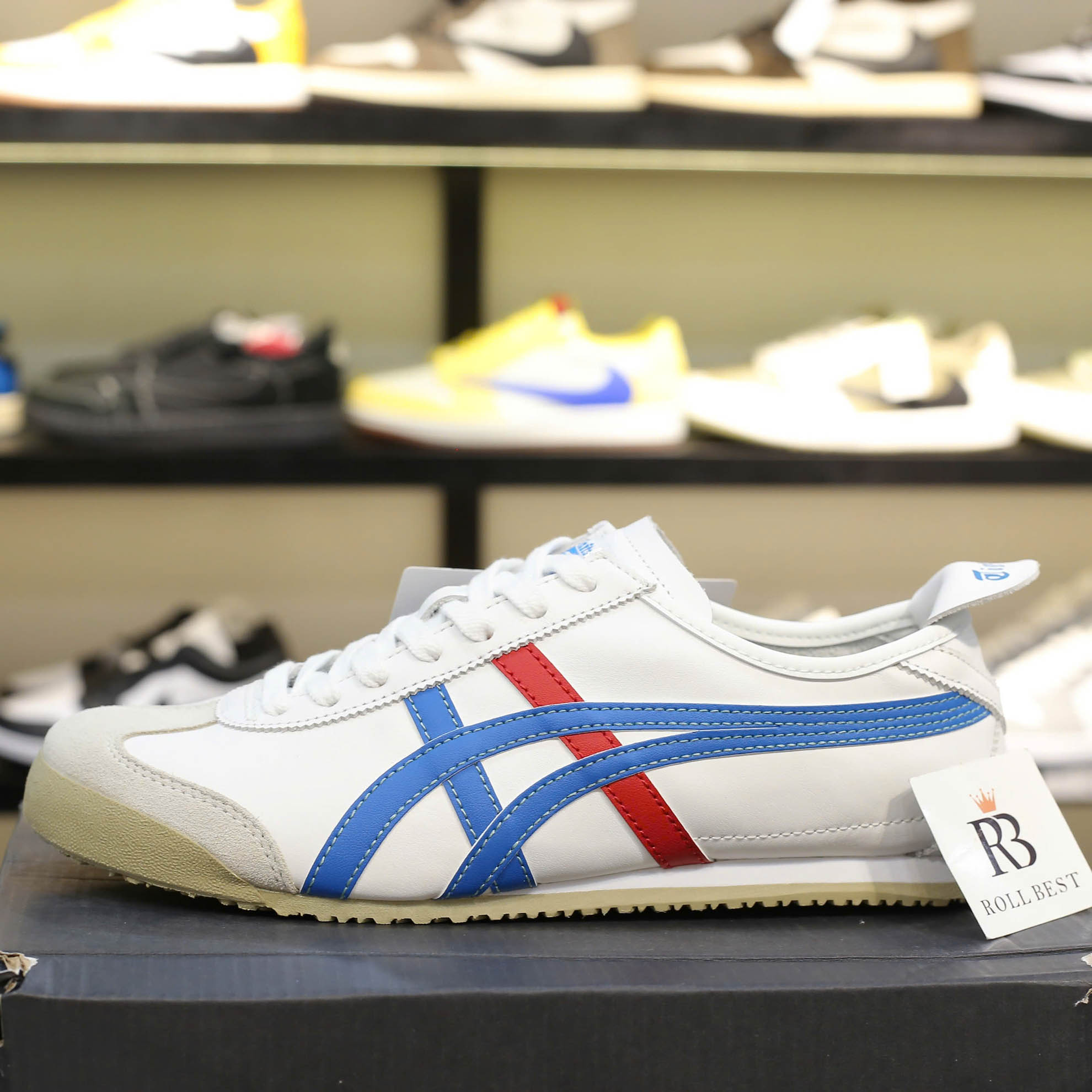 Giày Onitsuka Tiger Mexico 66 Vin Cream Blue Red Best Quality