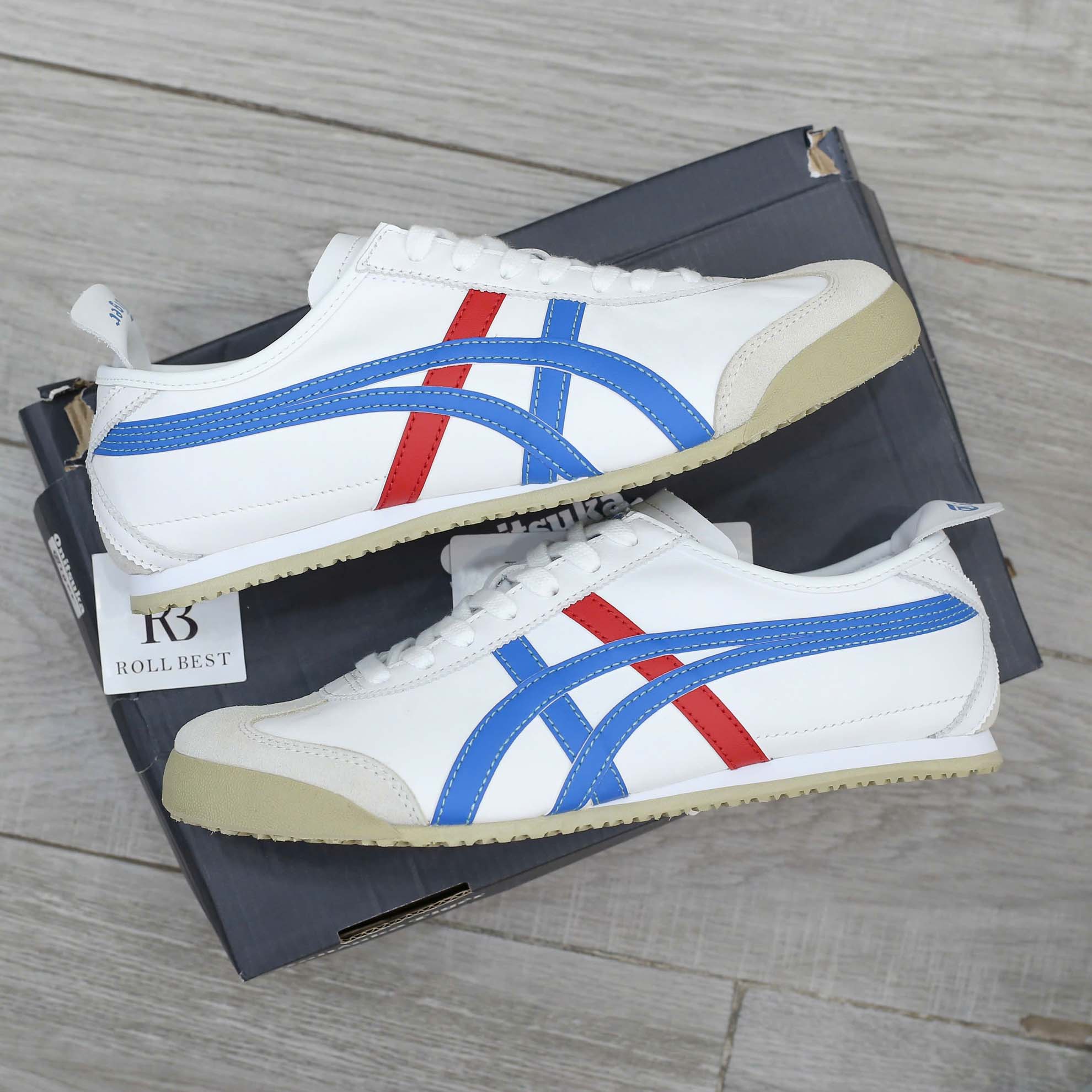 Giày Onitsuka Tiger Mexico 66 Vin Cream Blue Red Best Quality