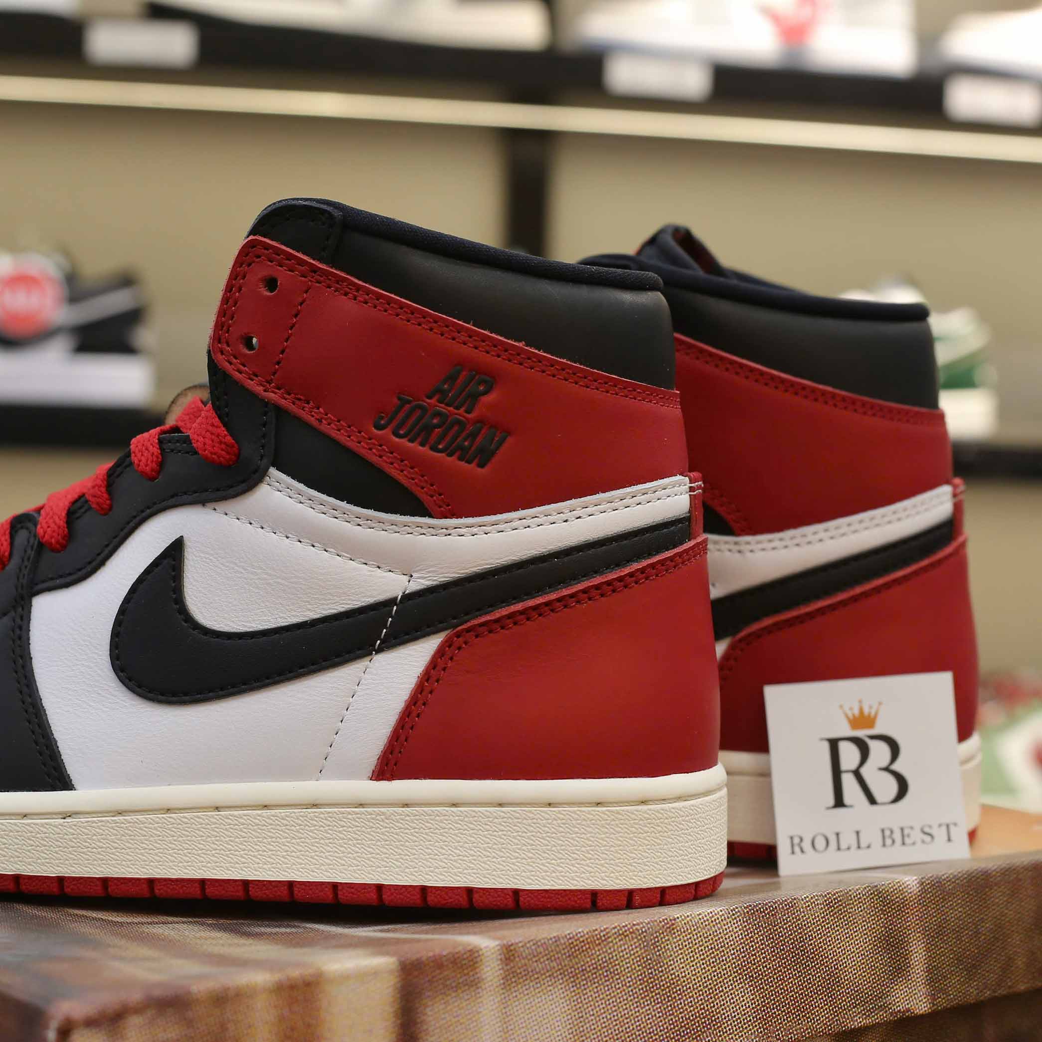 Giày Nike Air Jordan 1 Retro High OG Black Toe Reimagined Best Quality