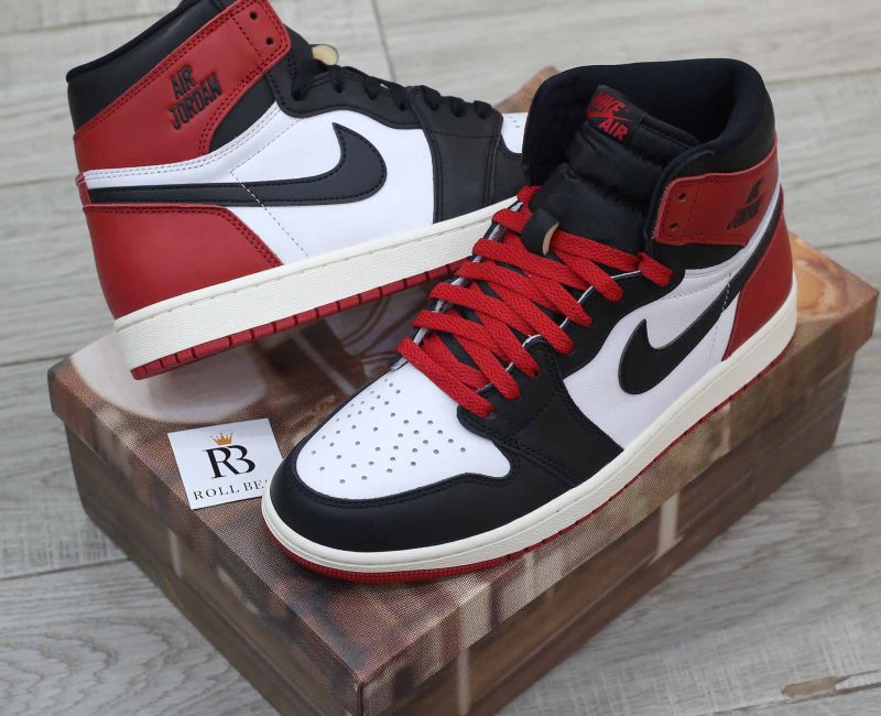 Giày Nike Air Jordan 1 Retro High OG Black Toe Reimagined Best Quality