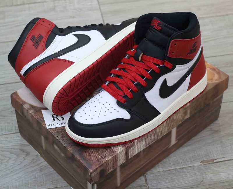 Giày Nike Air Jordan 1 Retro High OG Black Toe Reimagined Best Quality