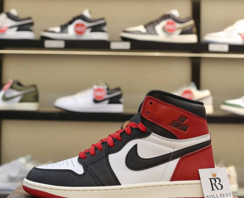 Giày Nike Air Jordan 1 Retro High OG Black Toe Reimagined Best Quality