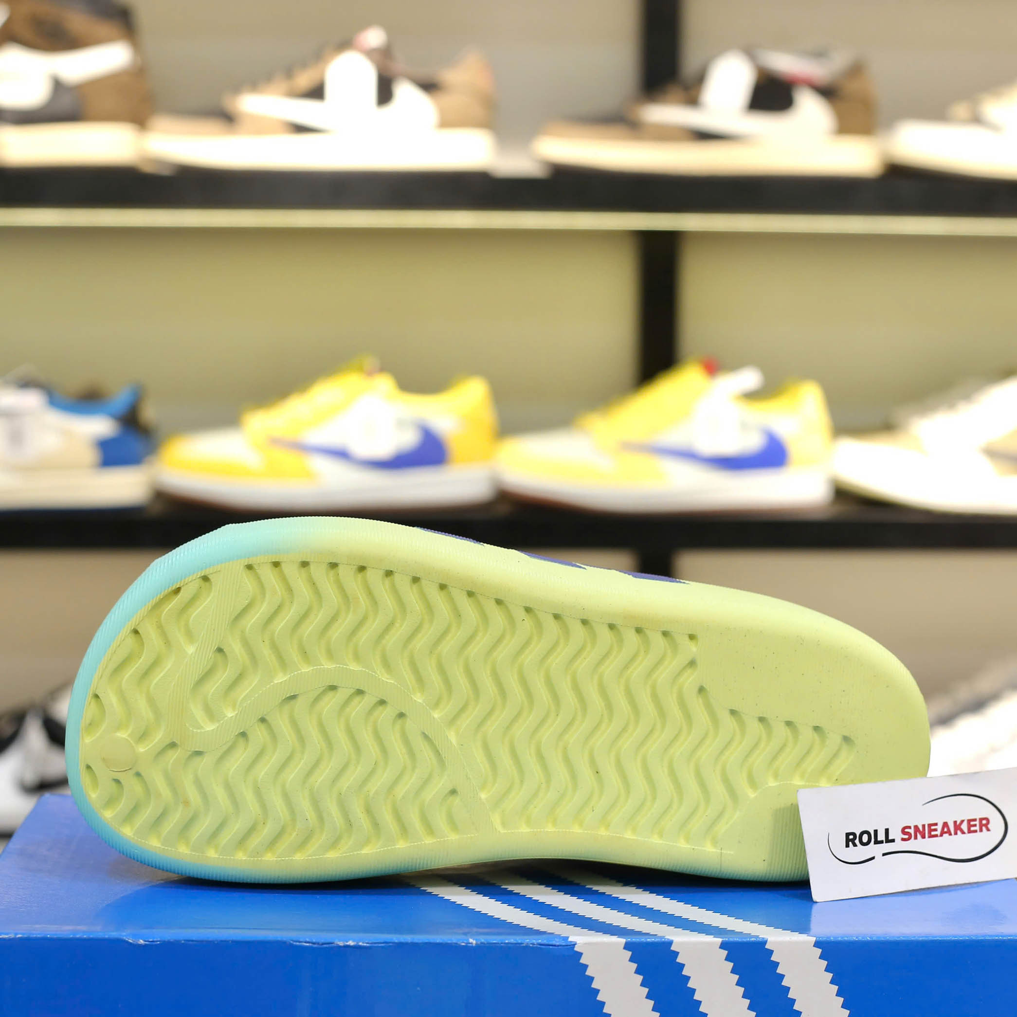 Dép Adidas Originals AdiFOM White Blue Like Auth