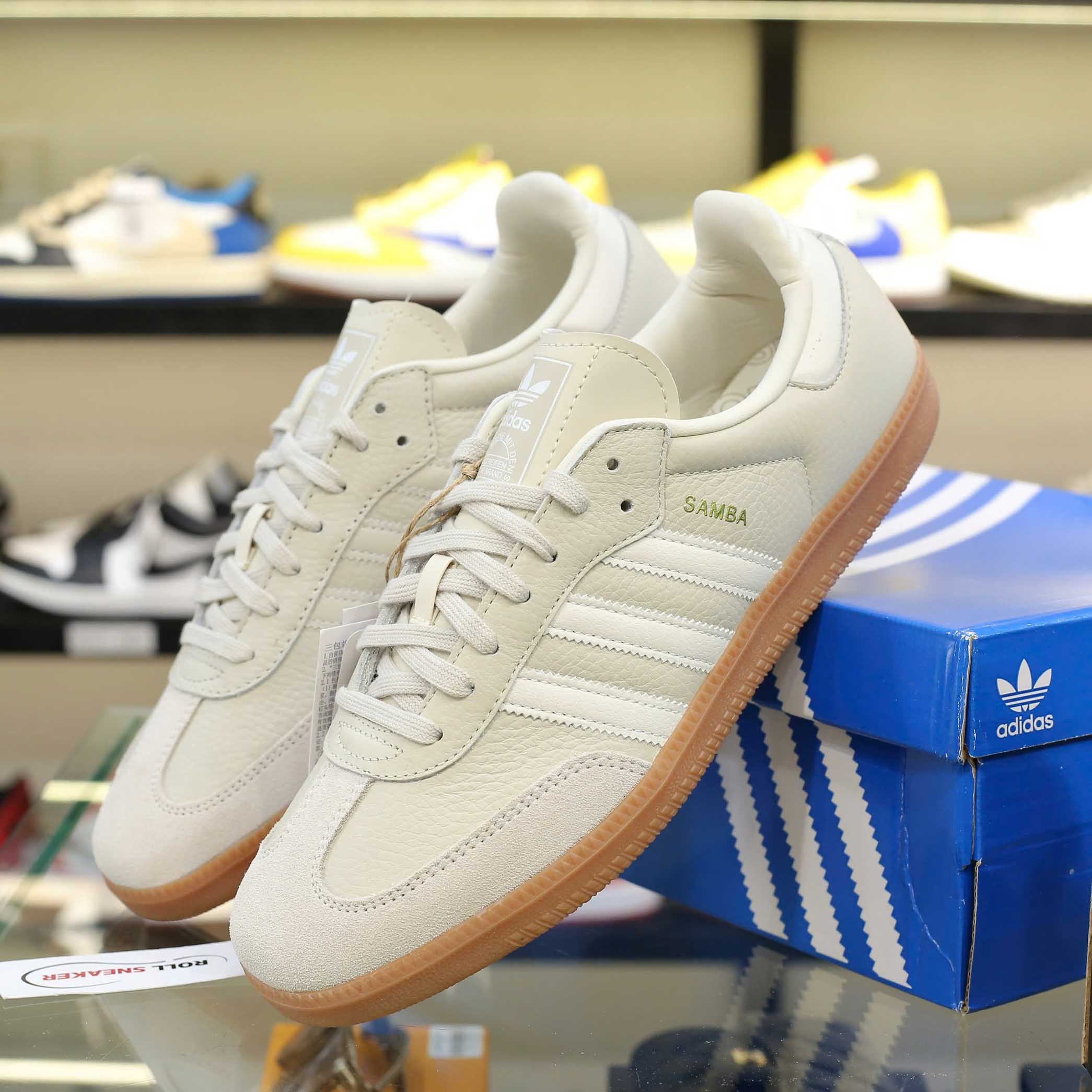 Giày Adidas Samba OG Beige White Like Auth