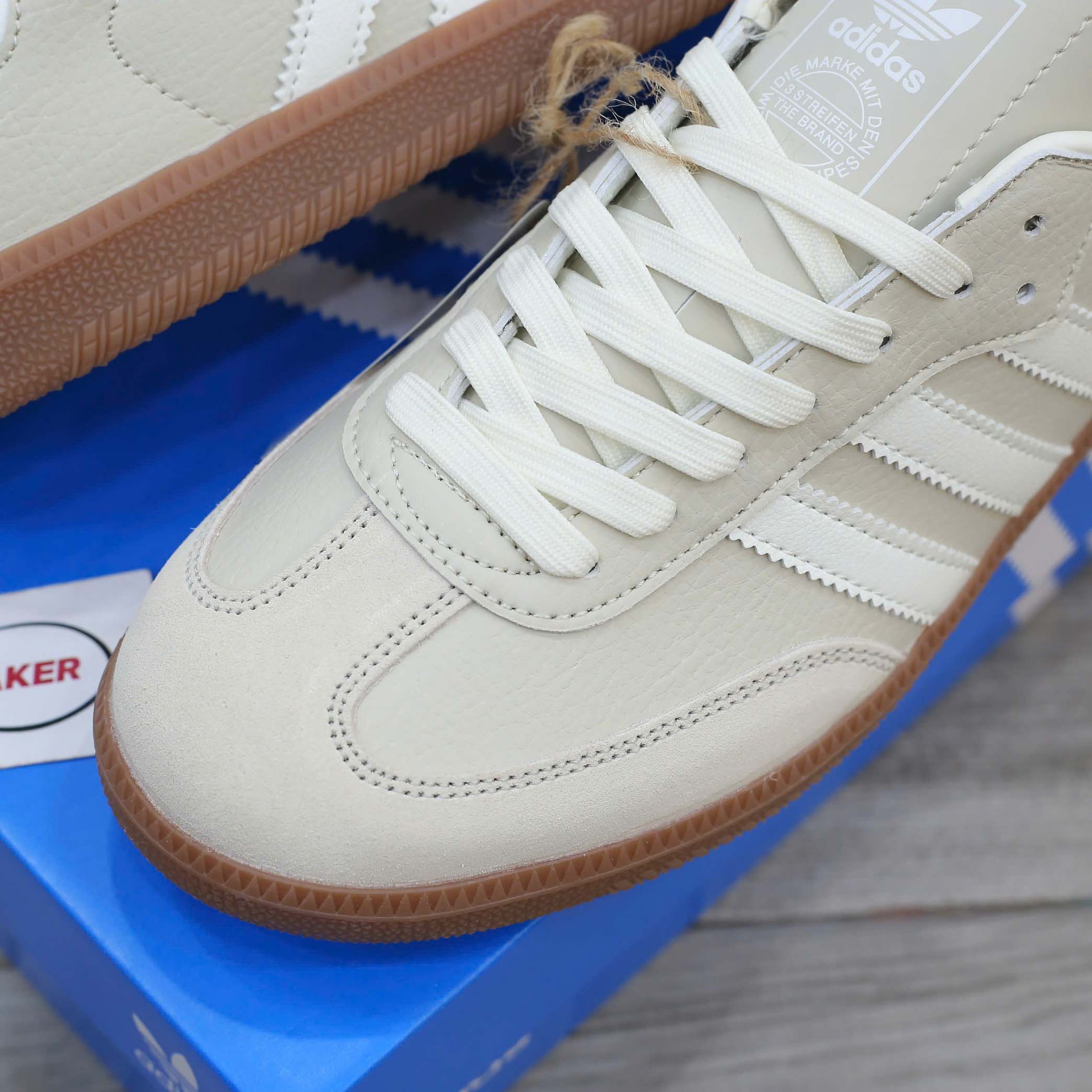 Giày Adidas Samba OG Beige White Like Auth