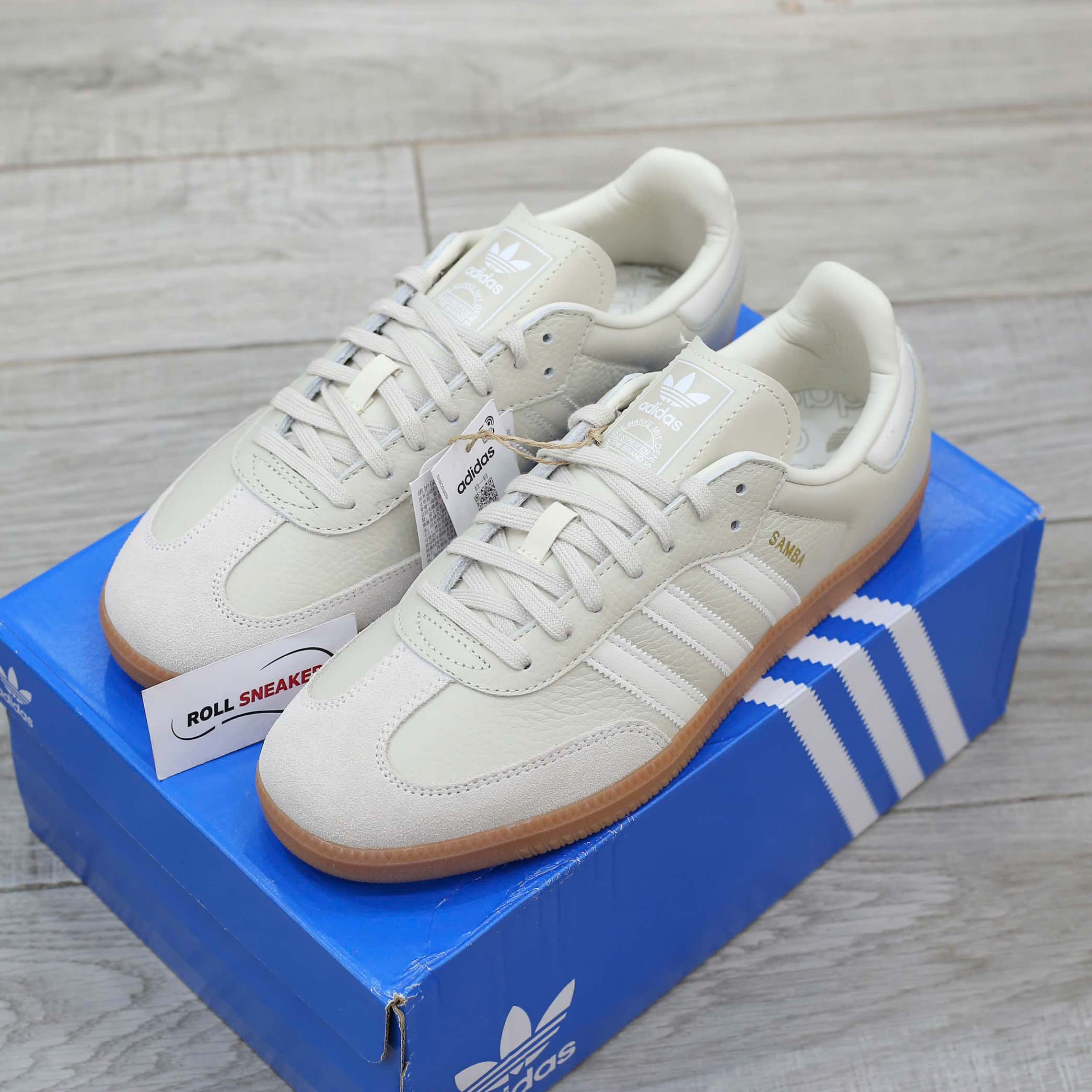 Giày Adidas Samba OG Beige White Like Auth
