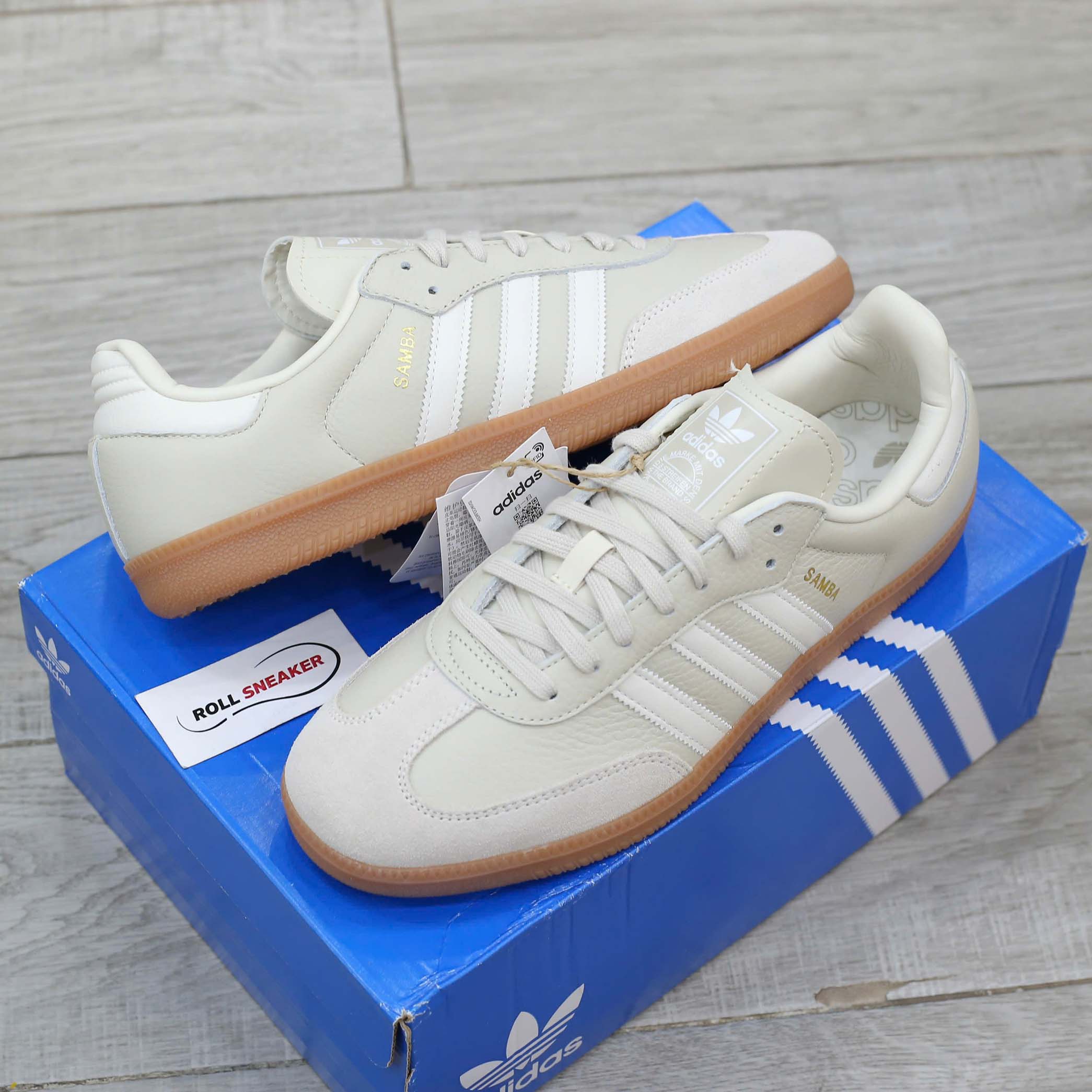 Giày Adidas Samba OG Beige White Like Auth