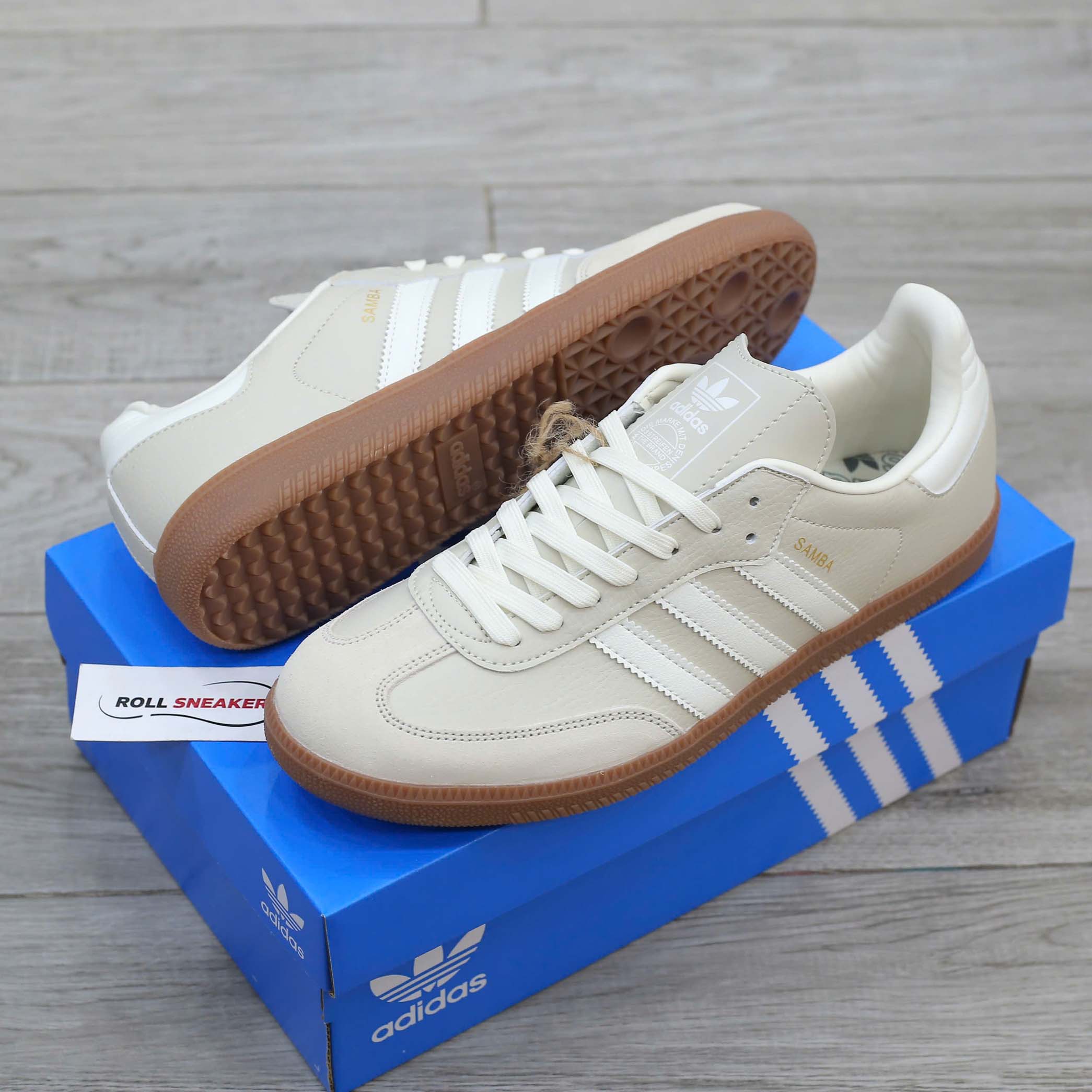 Giày Adidas Samba OG Beige White Like Auth