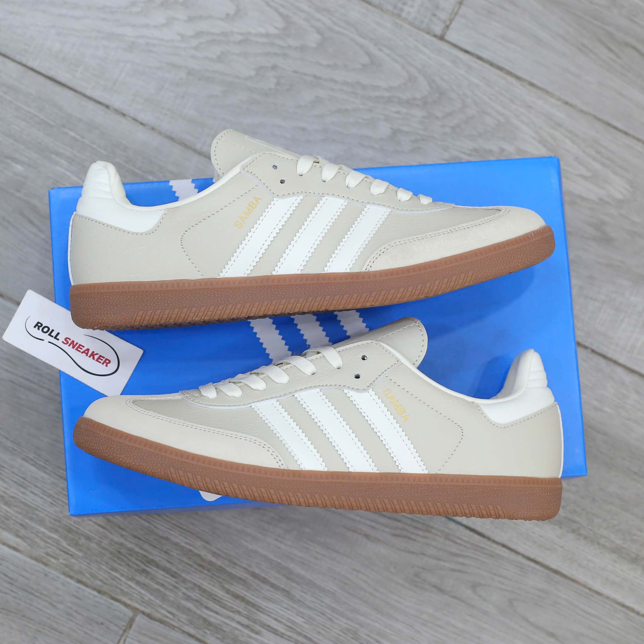 Giày Adidas Samba OG Beige White Like Auth